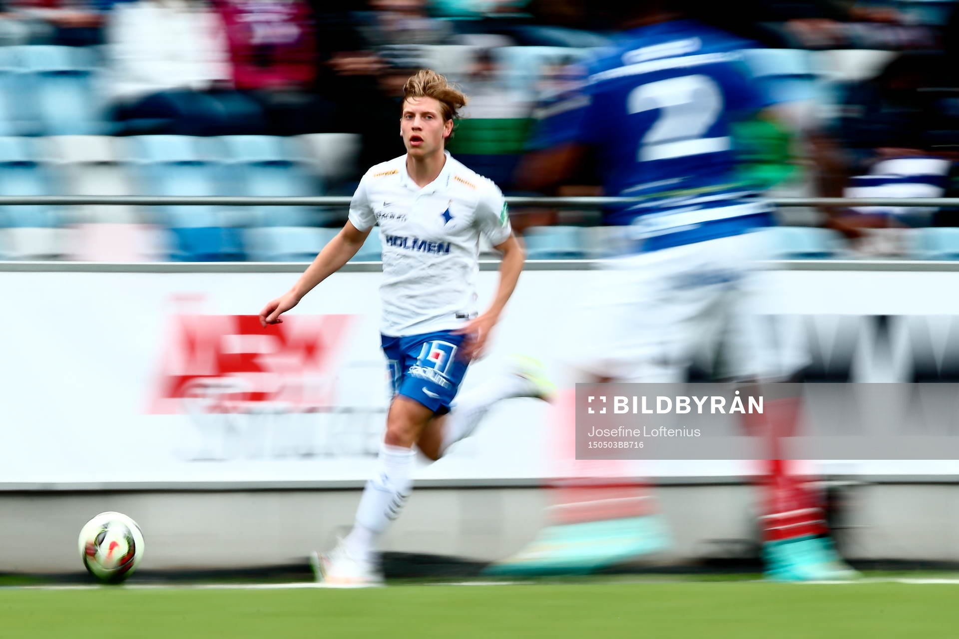 Norrköpings Alexander Fransson under fotbollsmatchen i Allsvenskan mellan Norrköping och Åtvidaberg den 03 maj 2015 i Norrköping.