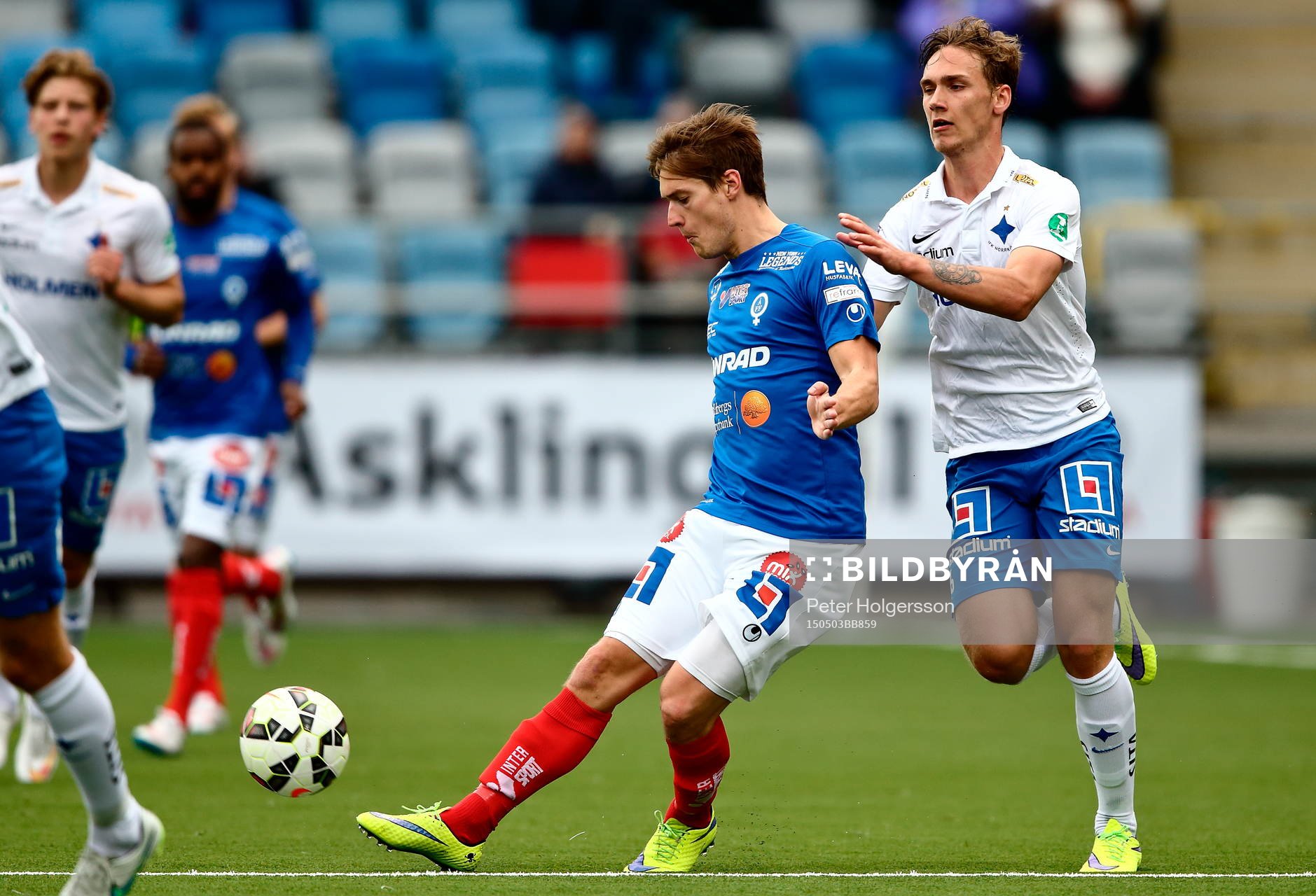 Åtvidabergs Victor Sköld och Norrköpings Linus Wahlqvist