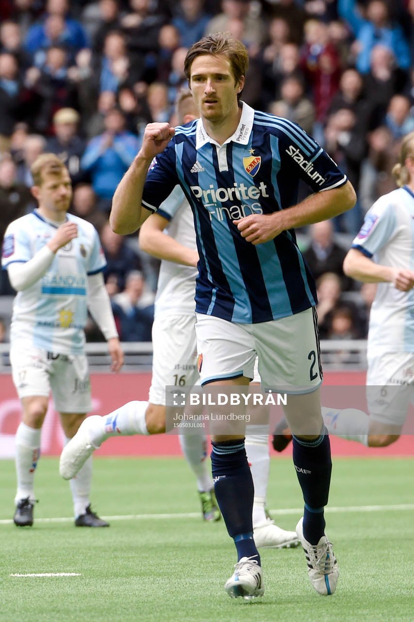 Djurgårdens Jesper Arvidsson jublar