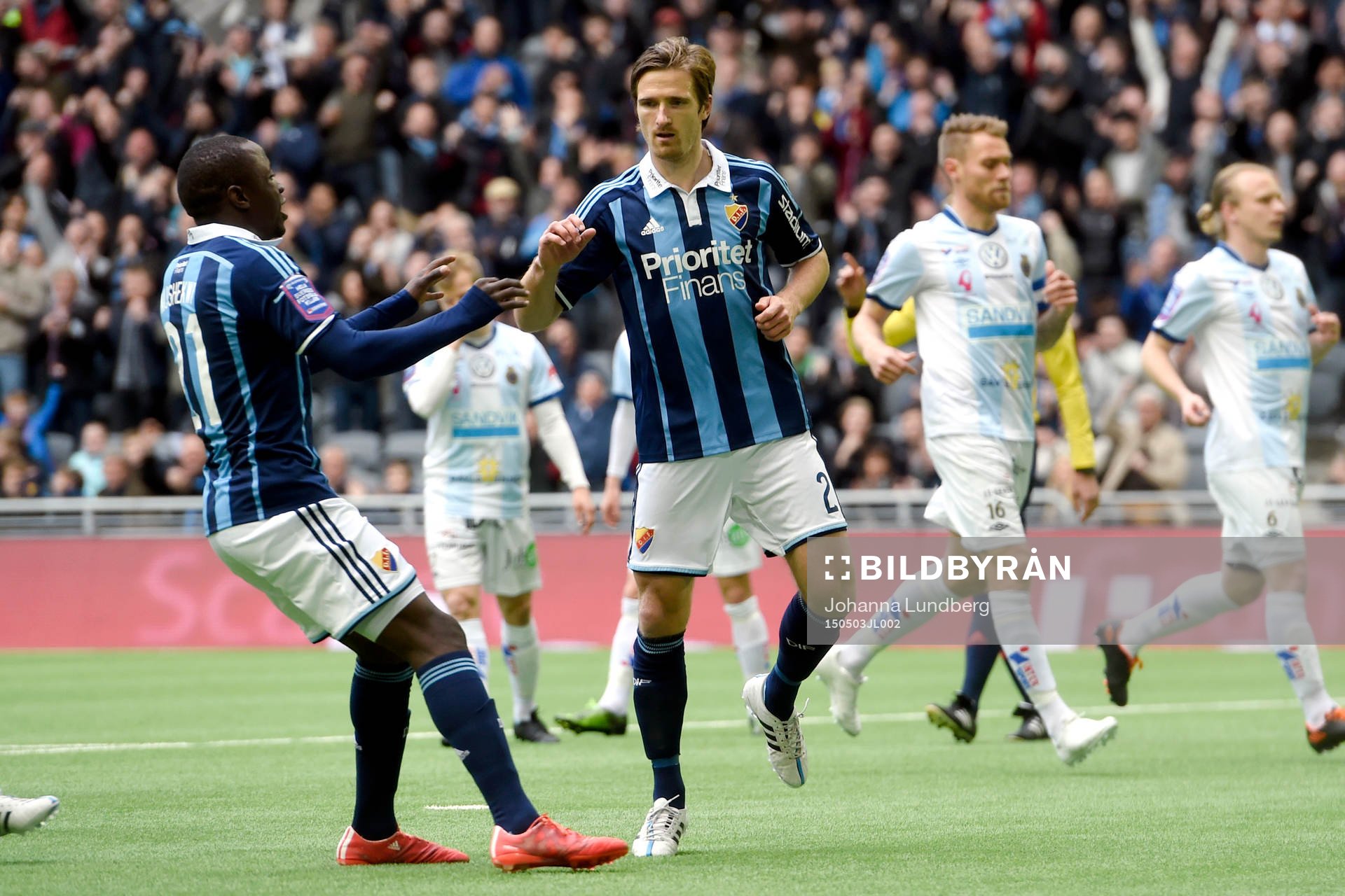 Djurgårdens Jesper Arvidsson jublar