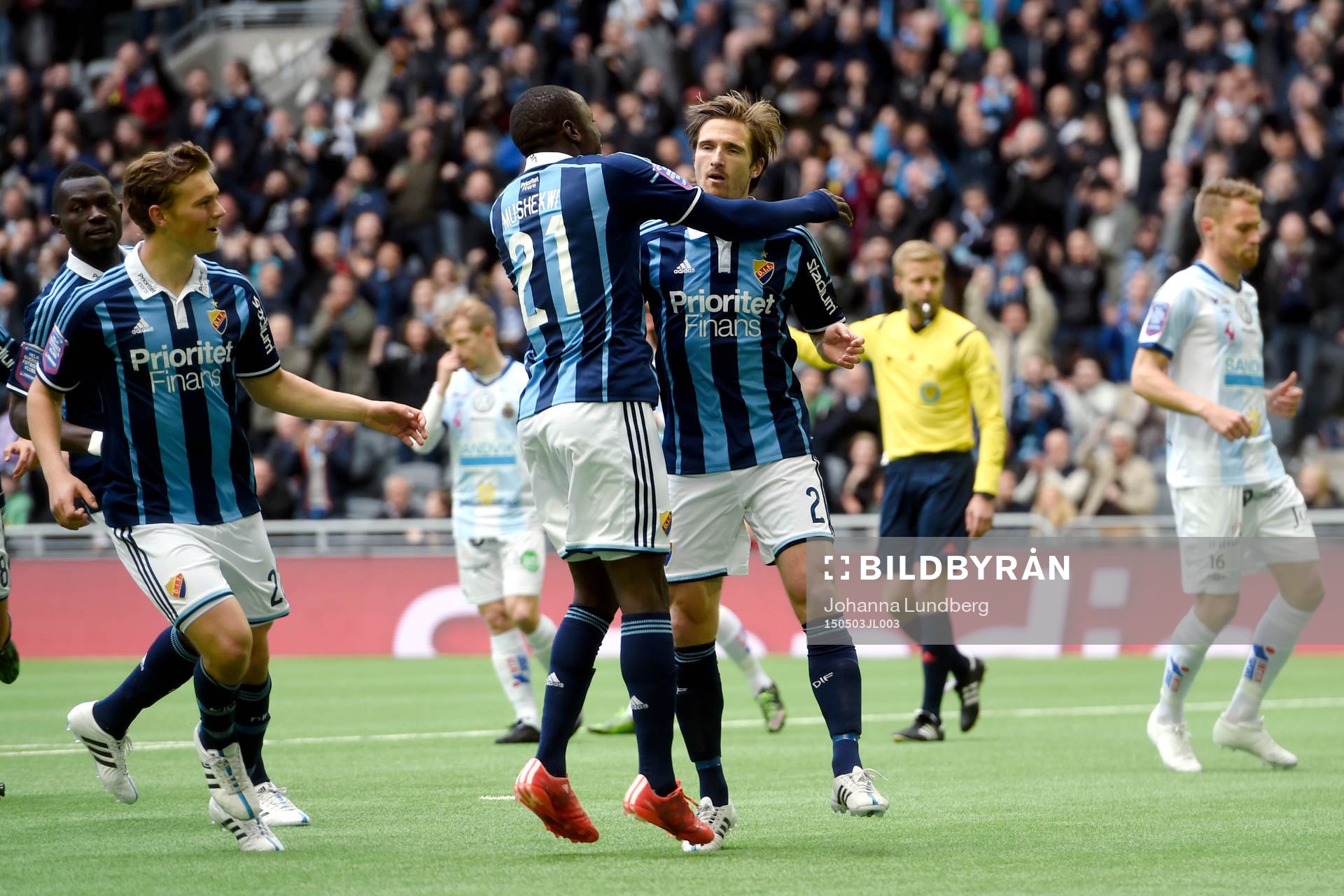 Djurgårdens Jesper Arvidsson jublar