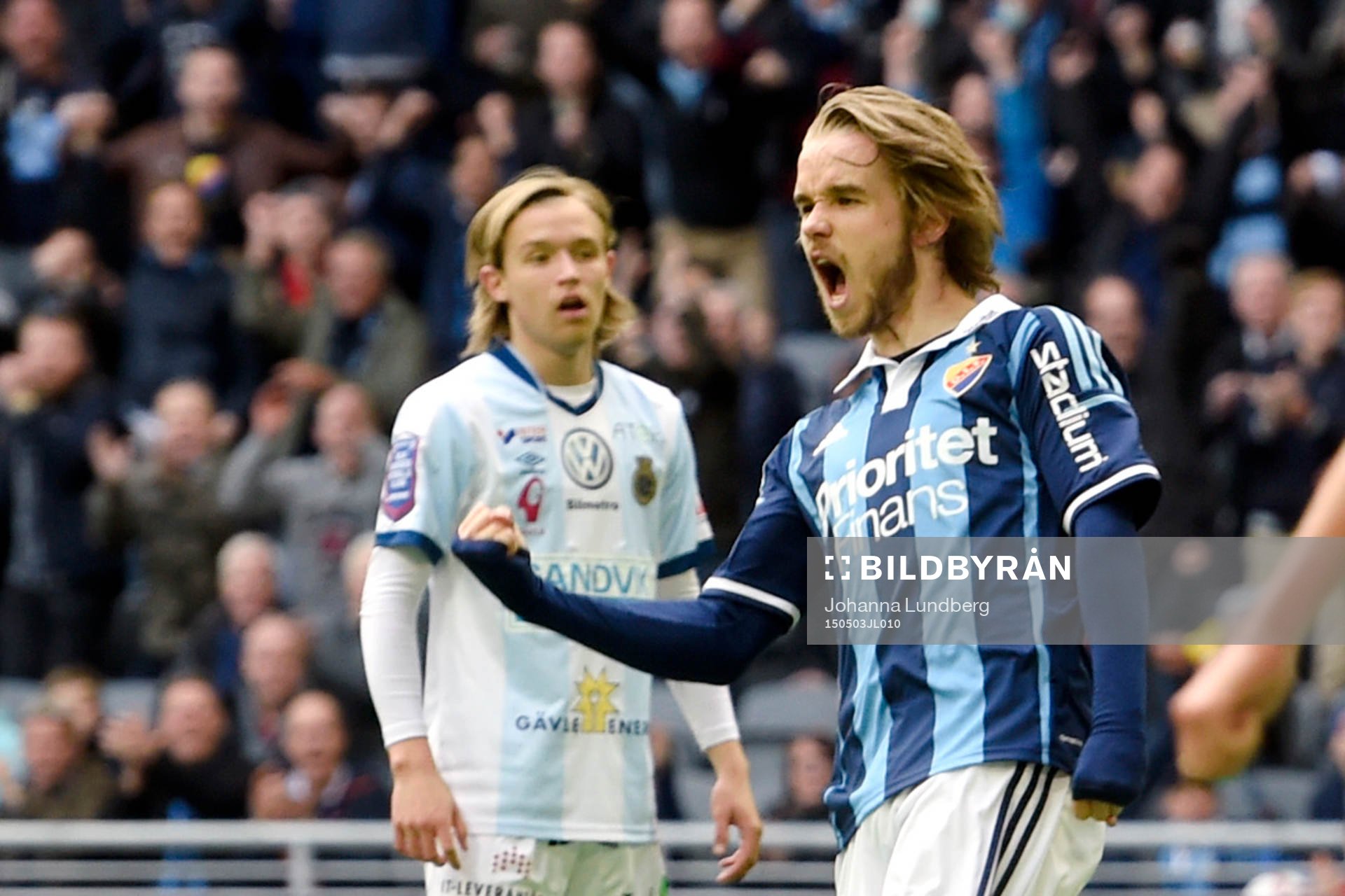 Djurgårdens Daniel Berntsen jublar