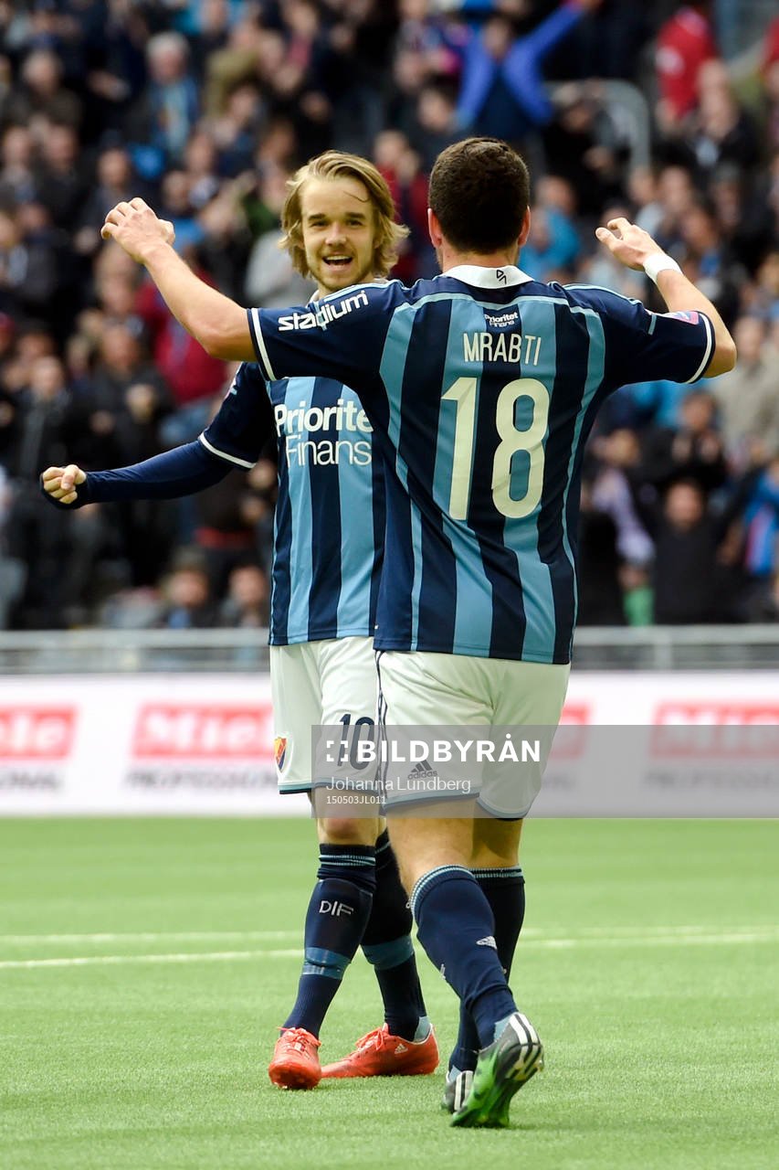 Djurgårdens Daniel Berntsen jublar