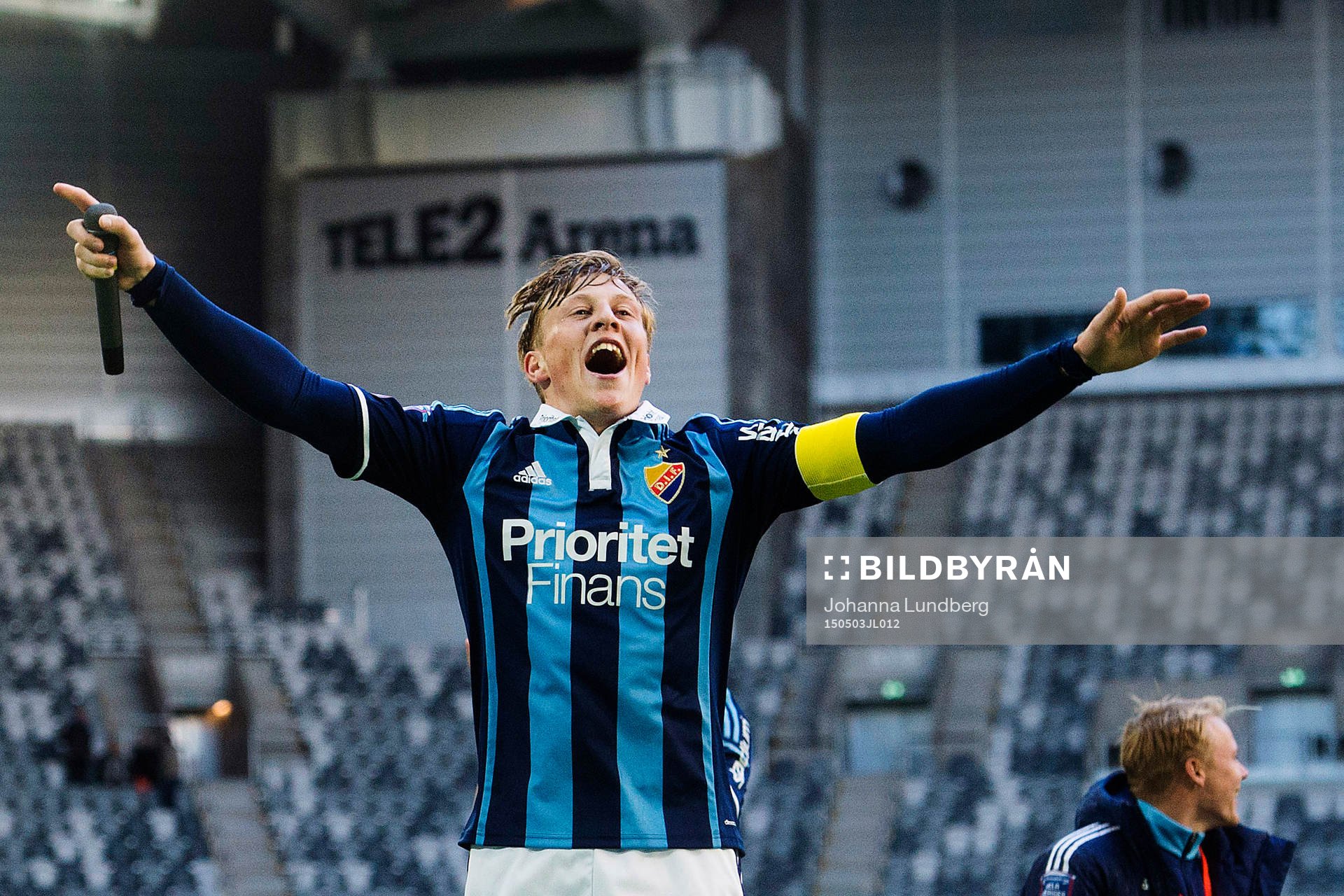 Djurgårdens Emil Bergström jublar