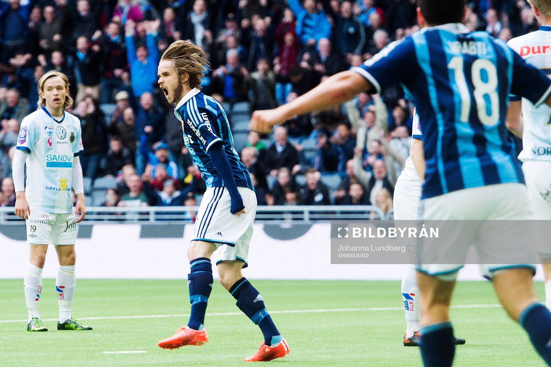 Djurgårdens Daniel Berntsen jublar