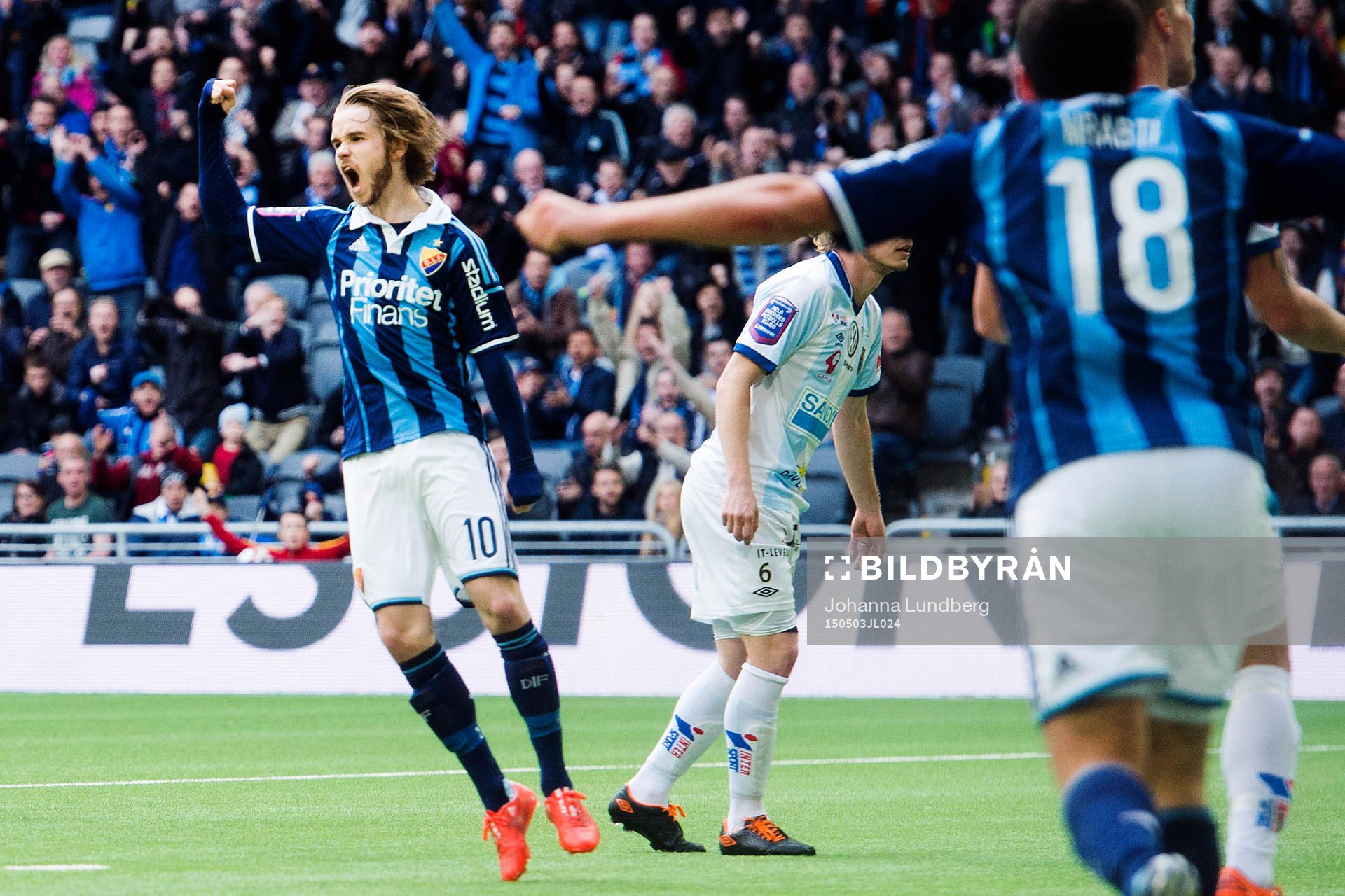 Djurgårdens Daniel Berntsen jublar