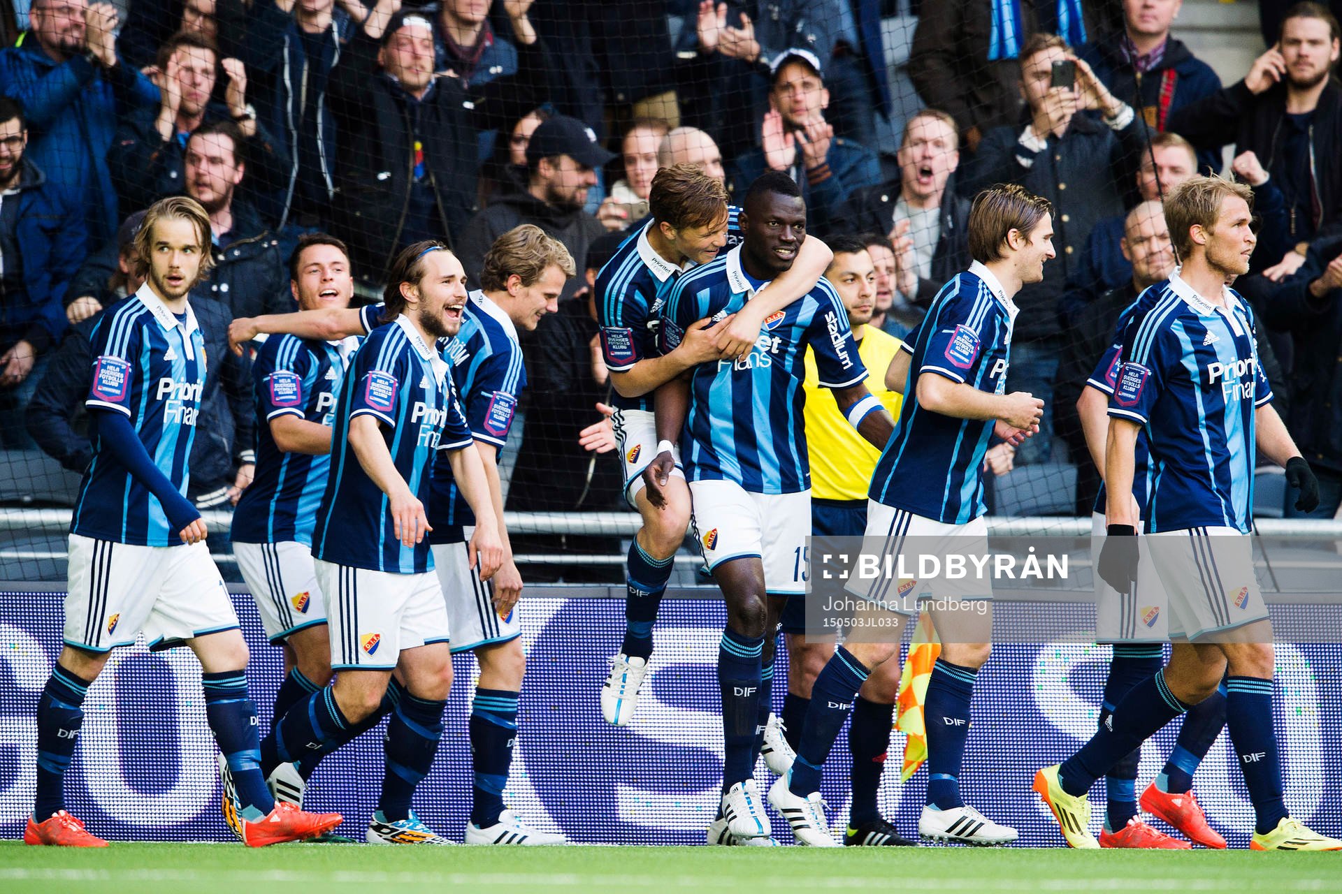 Djurgårdens Daniel Berntsen, Kerim Mrabti, Kevin Walker,