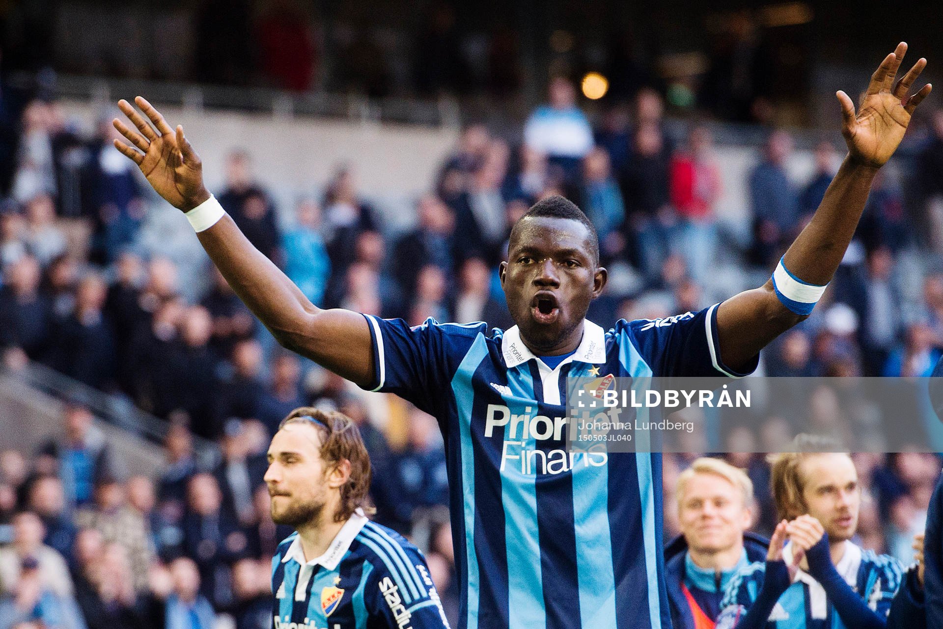 Djurgårdens Omar Colley jublar