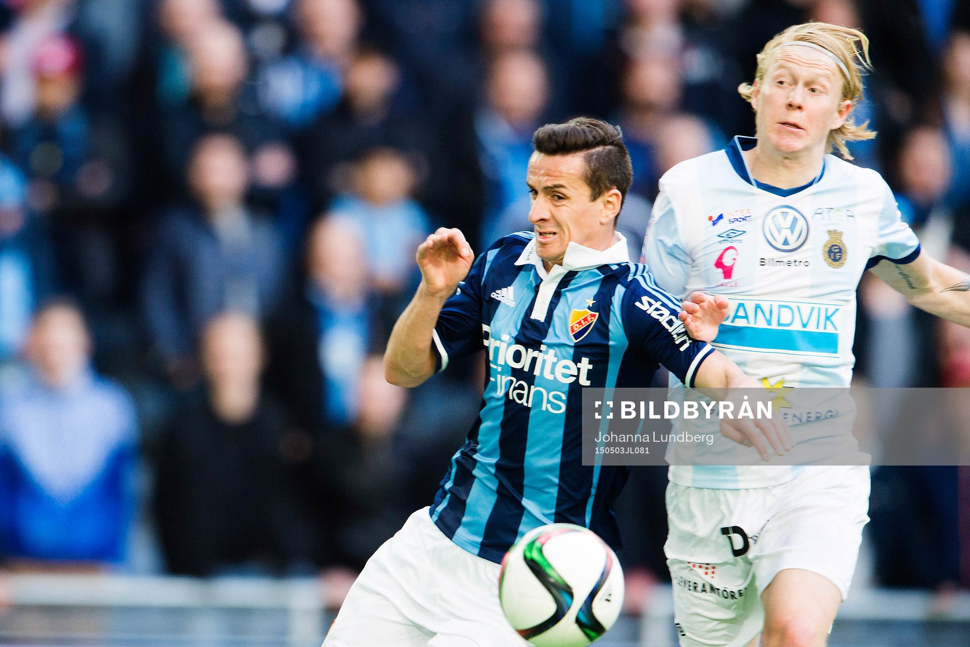 Djurgårdens Haris Radetinac och Gefles Jacob Ericsson