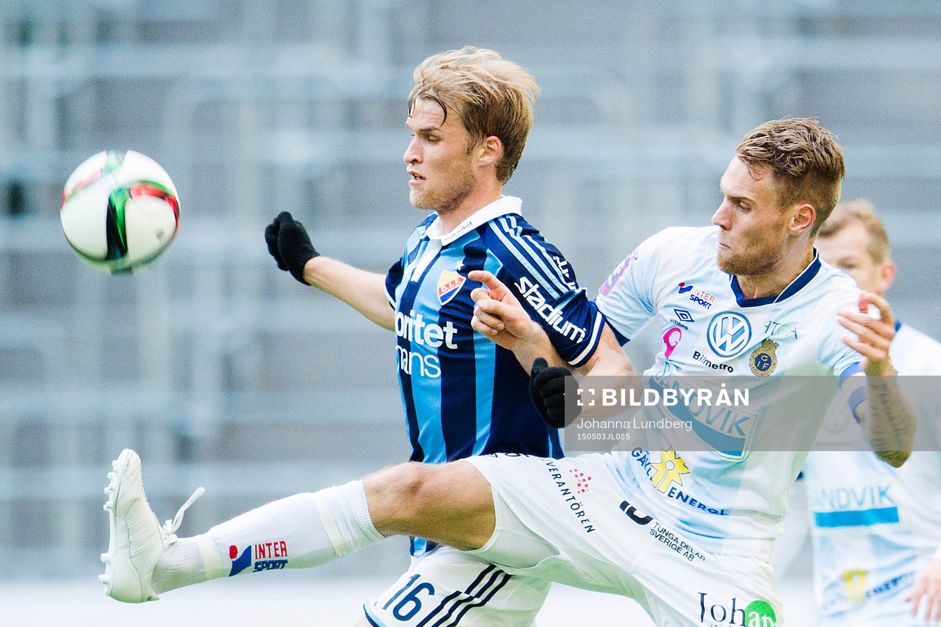 Djurgårdens Sebastian Andersson och Gefles David Fällman