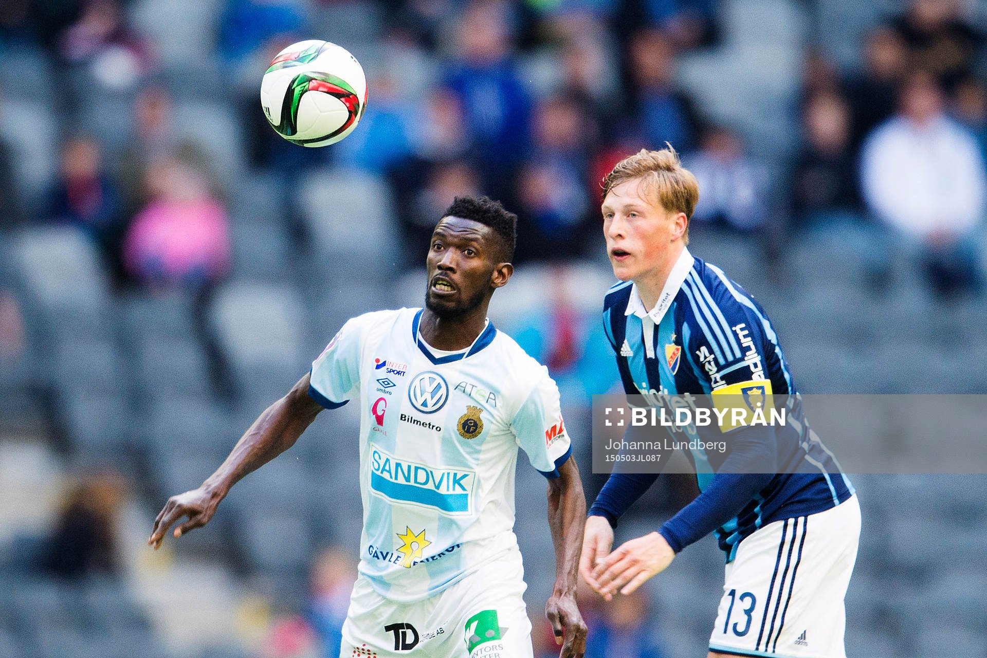 Gefles Dioh Williams och Djurgårdens Emil Bergström