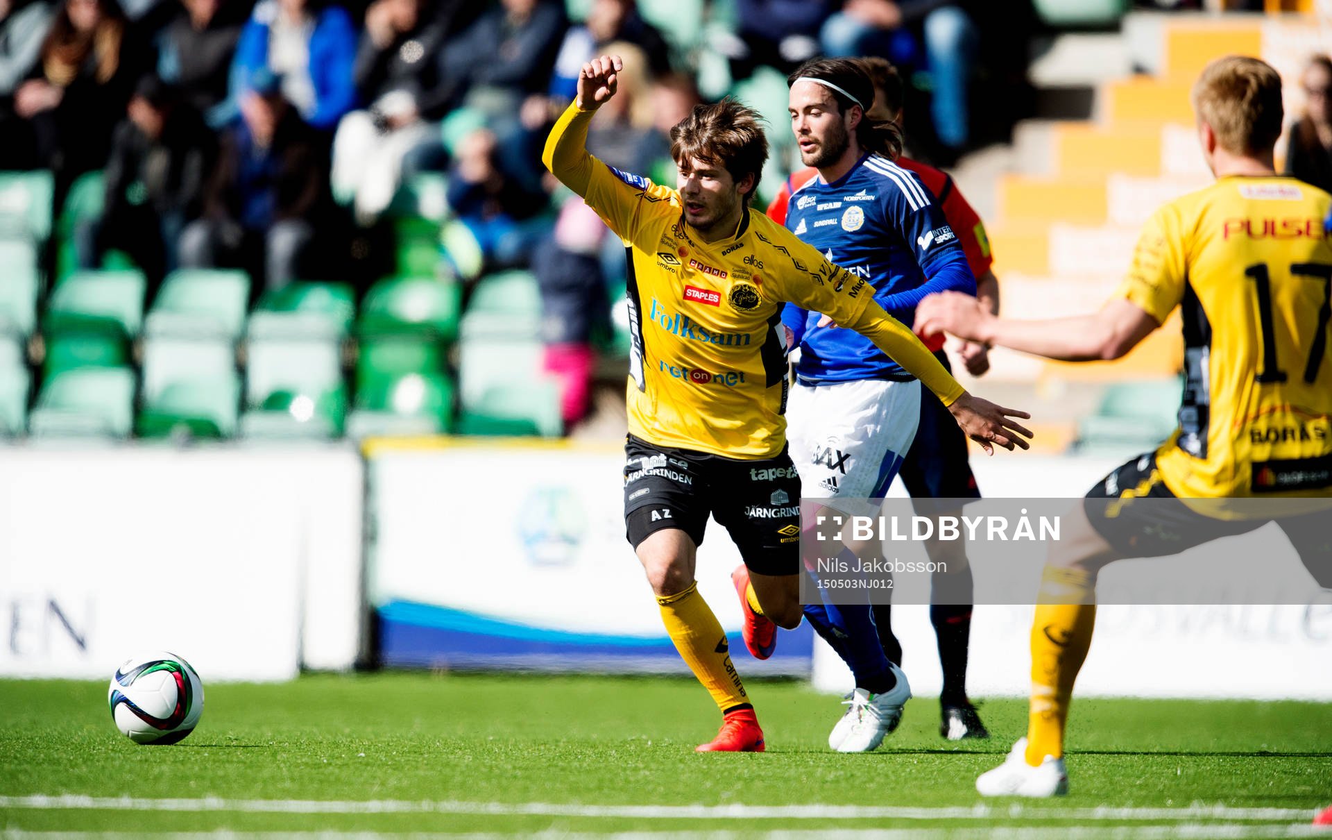 Elfsborgs Arber Zeneli eunder fotbollsmatchen i Allsvenskan