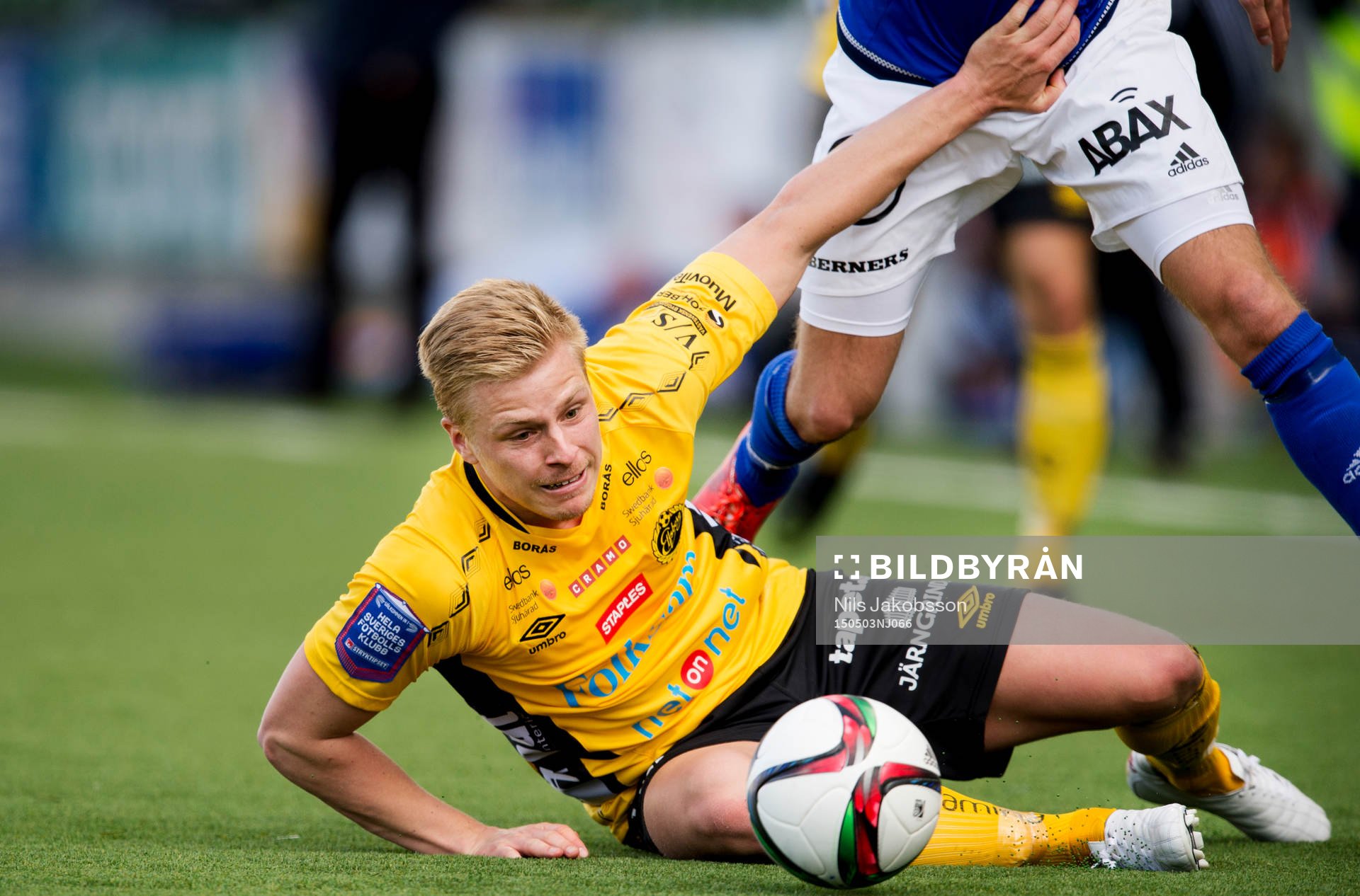 Elfsborgs Per Frick under fotbollsmatchen i Allsvenskan mellan GIF Sundsvall och Elfsborg den 3 maj 2015 i Sundsvall.