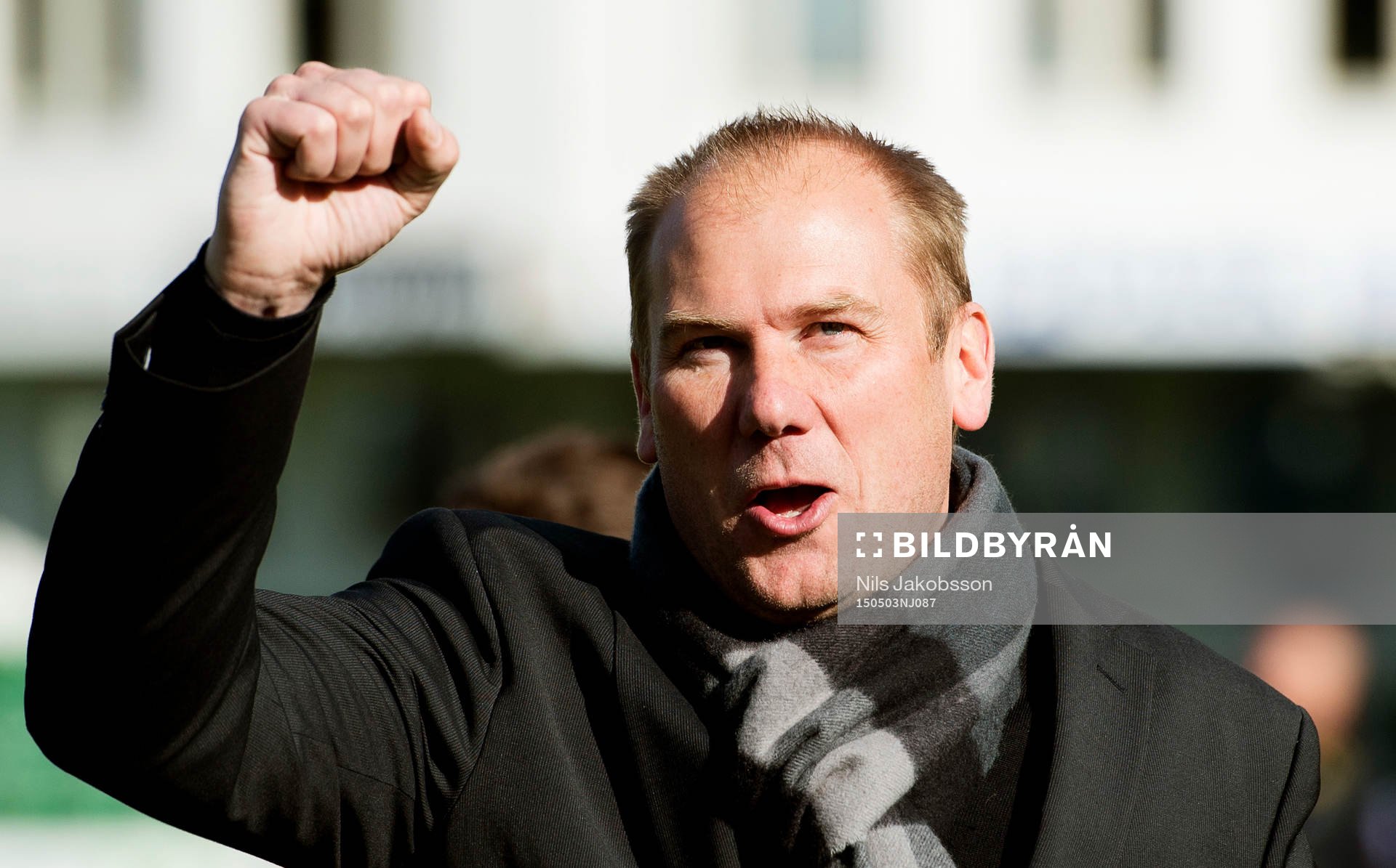 Elfsborgs tränare Magnus Haglund jublar