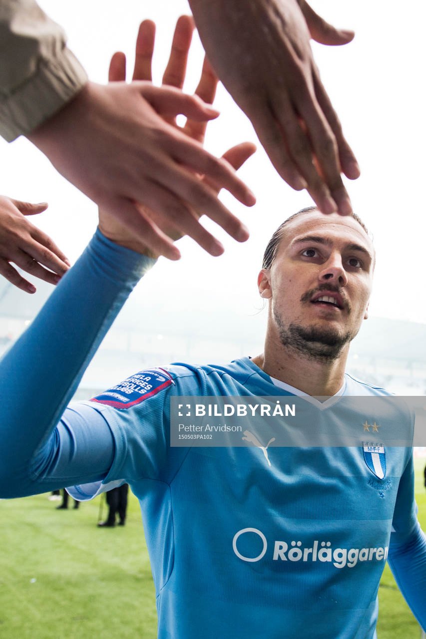 Malmö FFs Erik Johansson tackar publiken