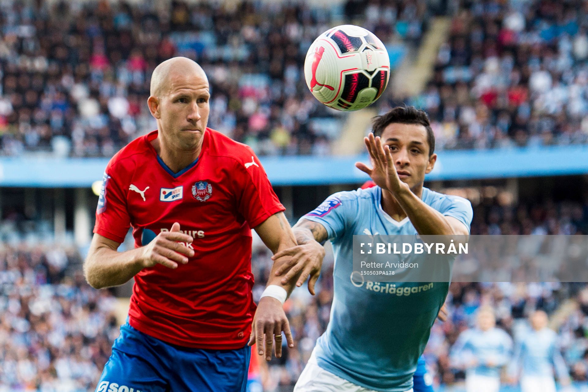 Helsingborgs Mattias Lindström och Malmö FFs Victor