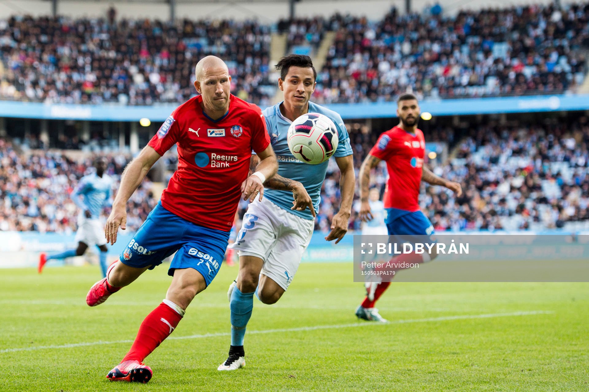 Helsingborgs Mattias Lindström och Malmö FFs Victor