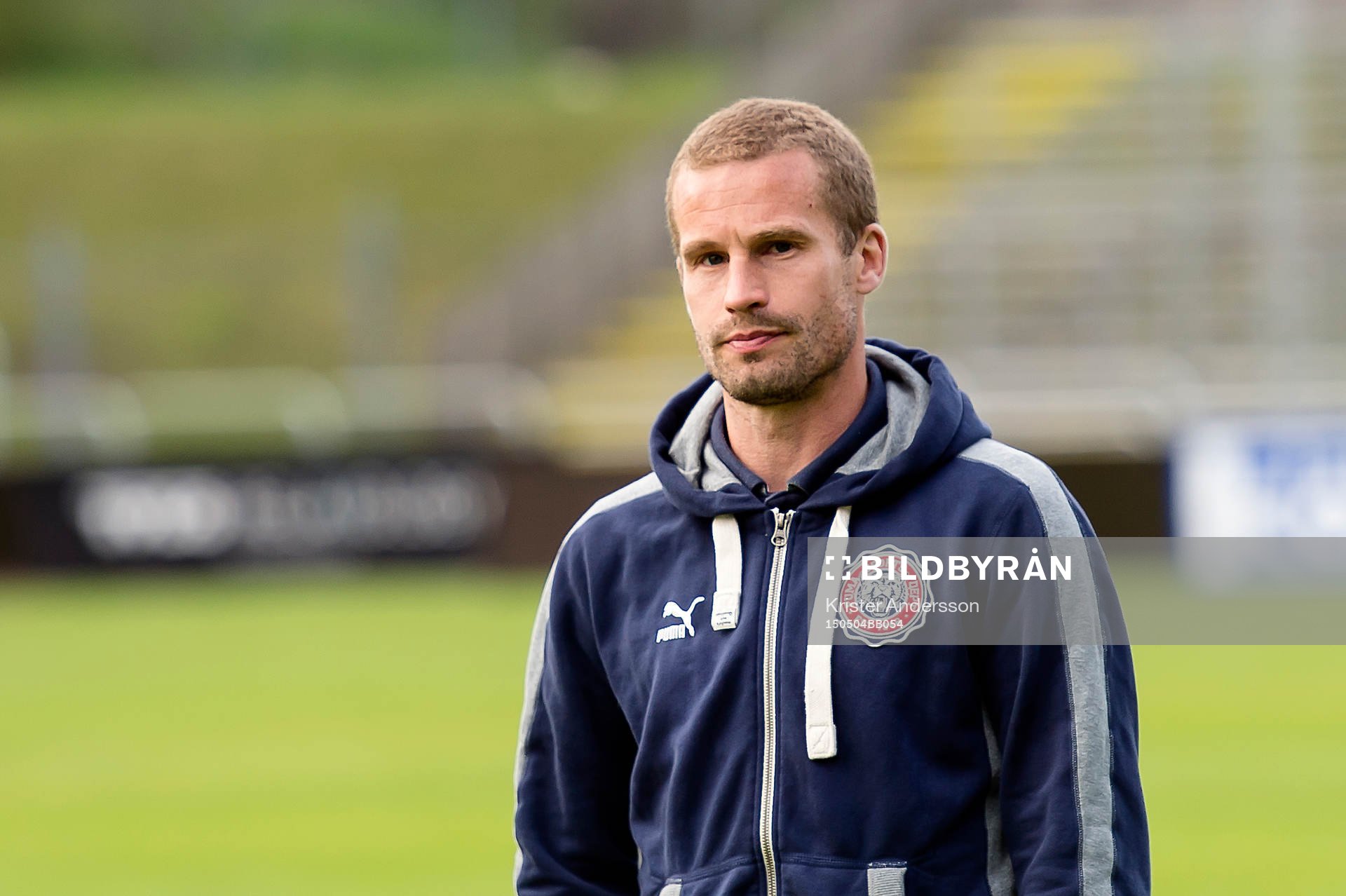 Halmstads Christoffer Andersson före fotbollsmatchen i