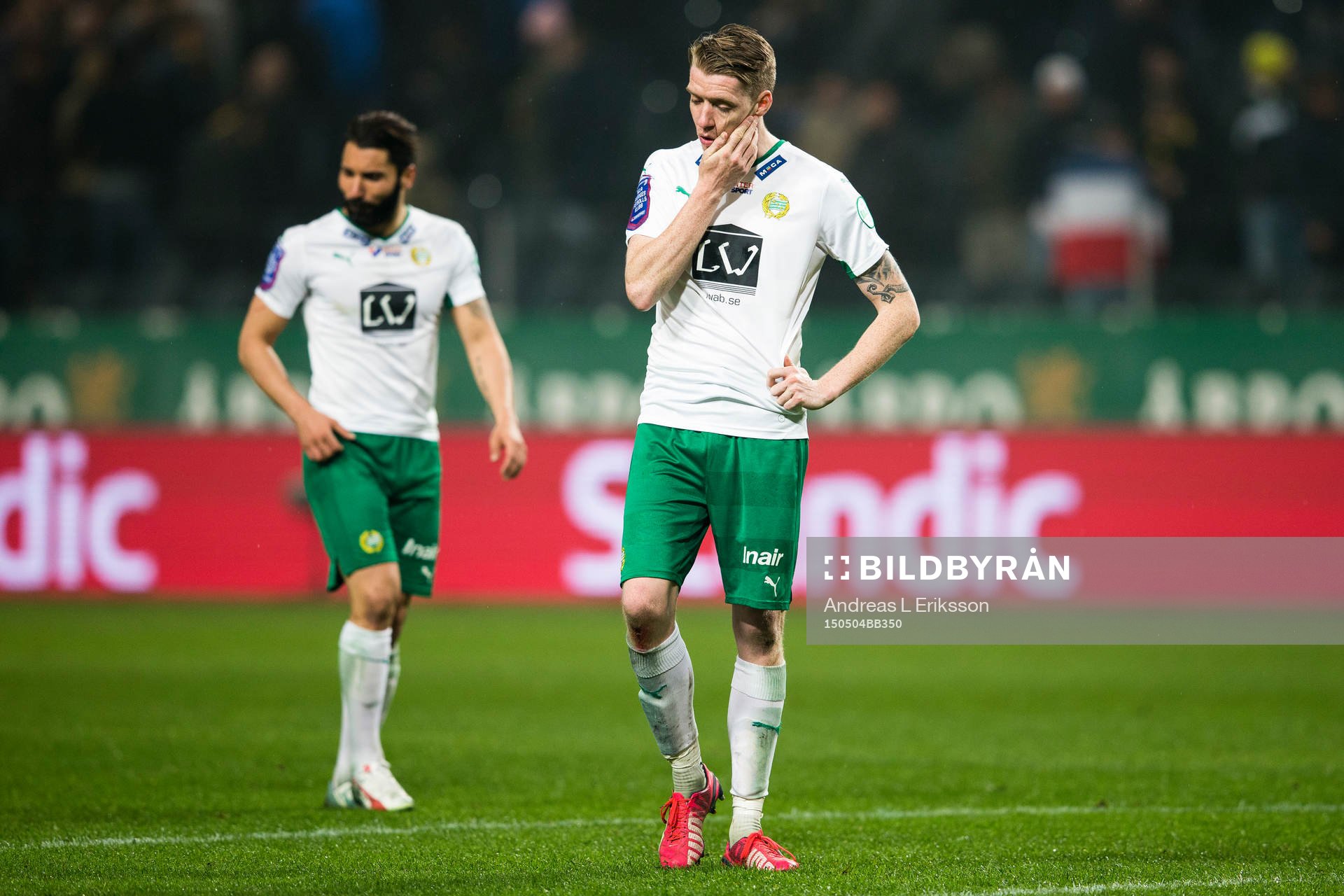 Hammarbys Stefan Batan och Birkir Már Saevarsson deppar