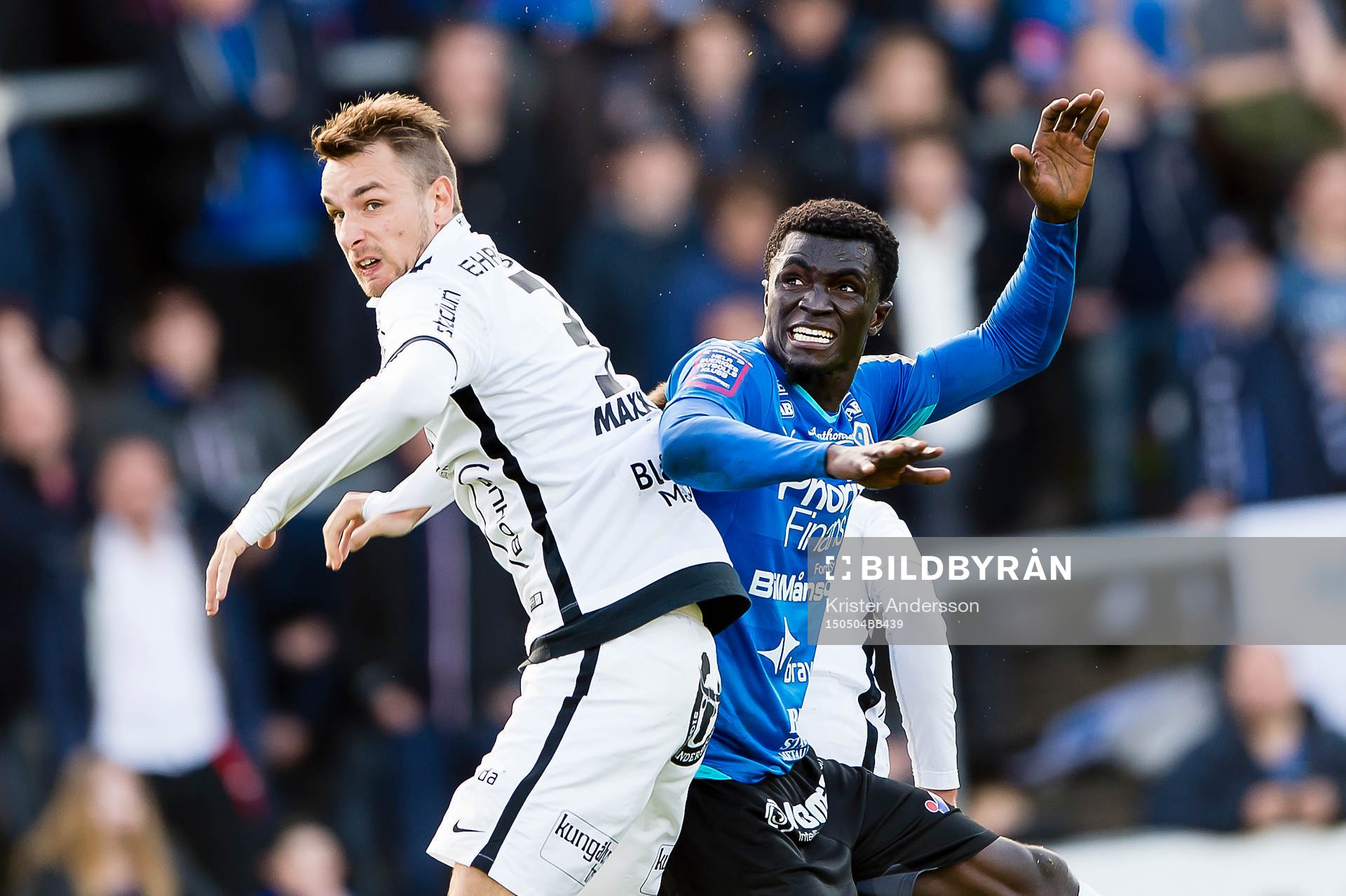 Häckens Jasmin Sudic och Halmstads Kwame Karikari