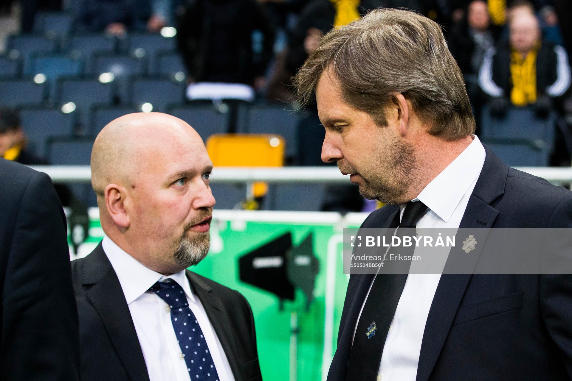 s vd Thomas Edselius innan fotbollsmatchen i Allsvenskan