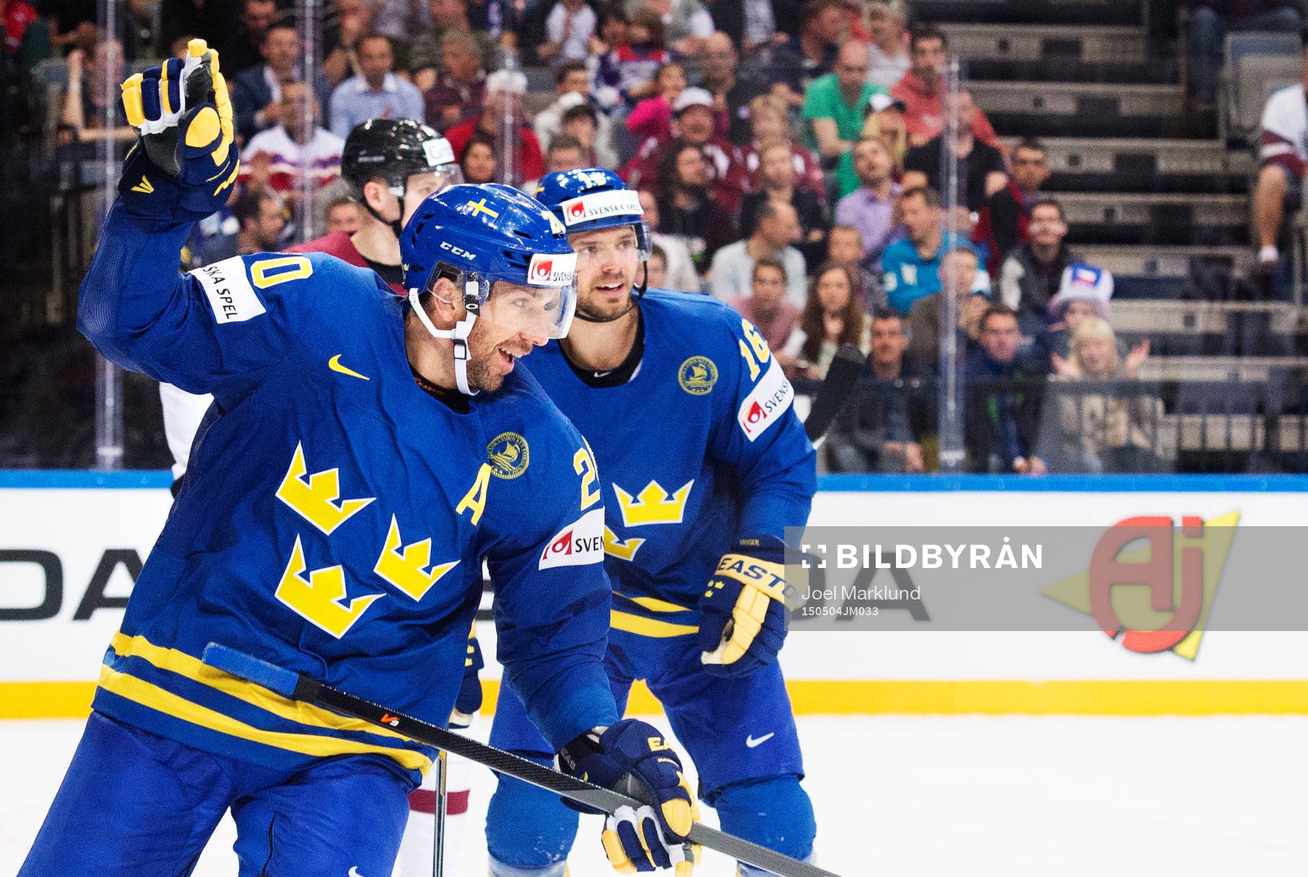 Sveriges Joel Lundqvist jublar