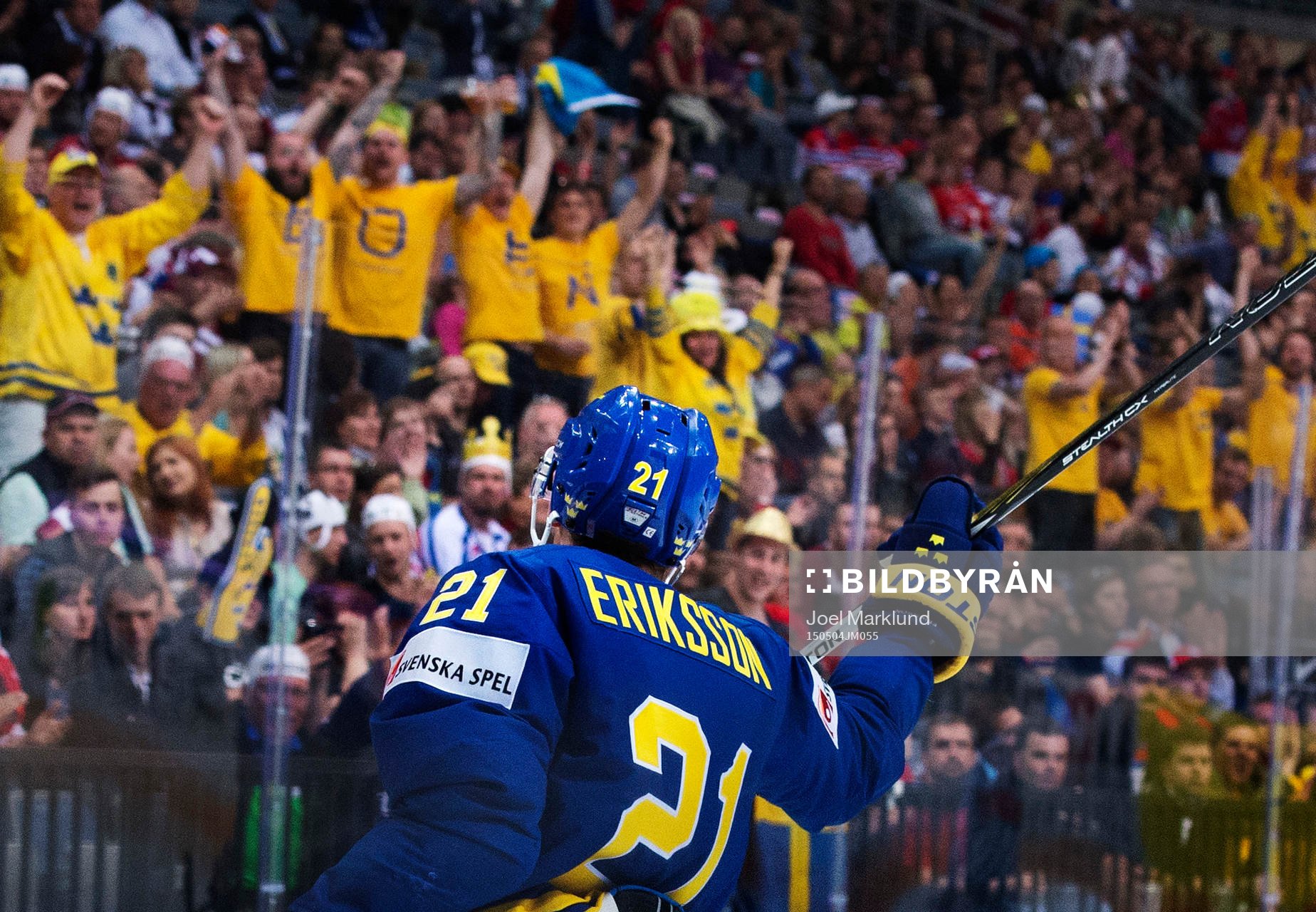 Sveriges Loui Eriksson jublar