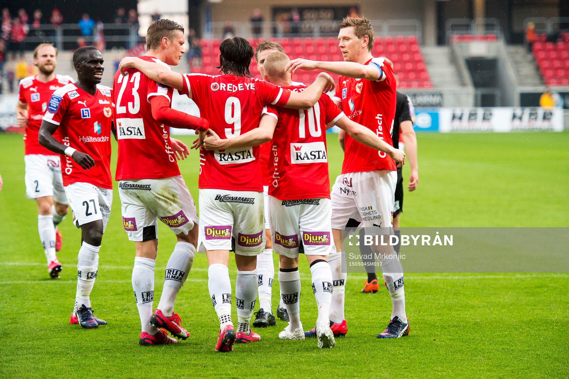Kalmarspelare jublar