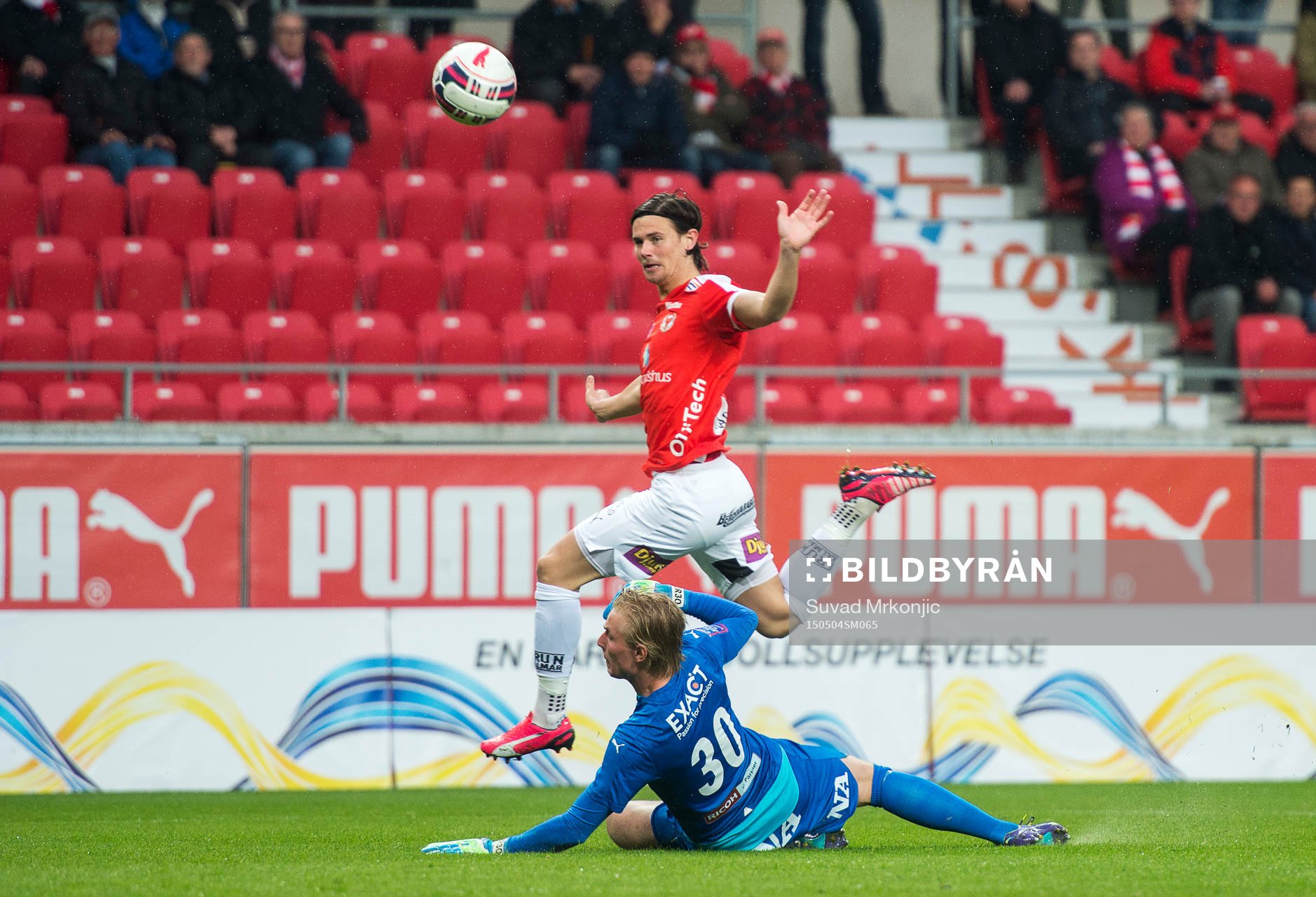 Kalmars Marcus Antonsson och Örebros målvakt Jacob Rinne