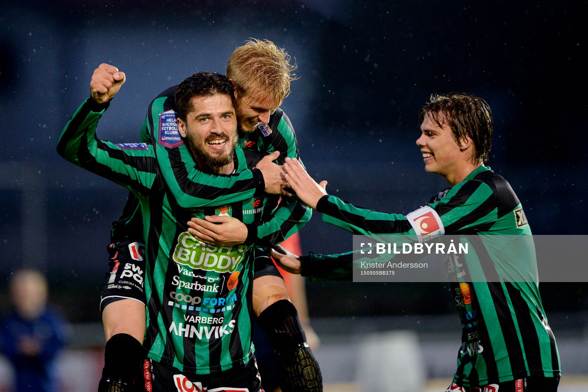 Varbergs Mats André Kaland, Ajsel Kujovic och Elias