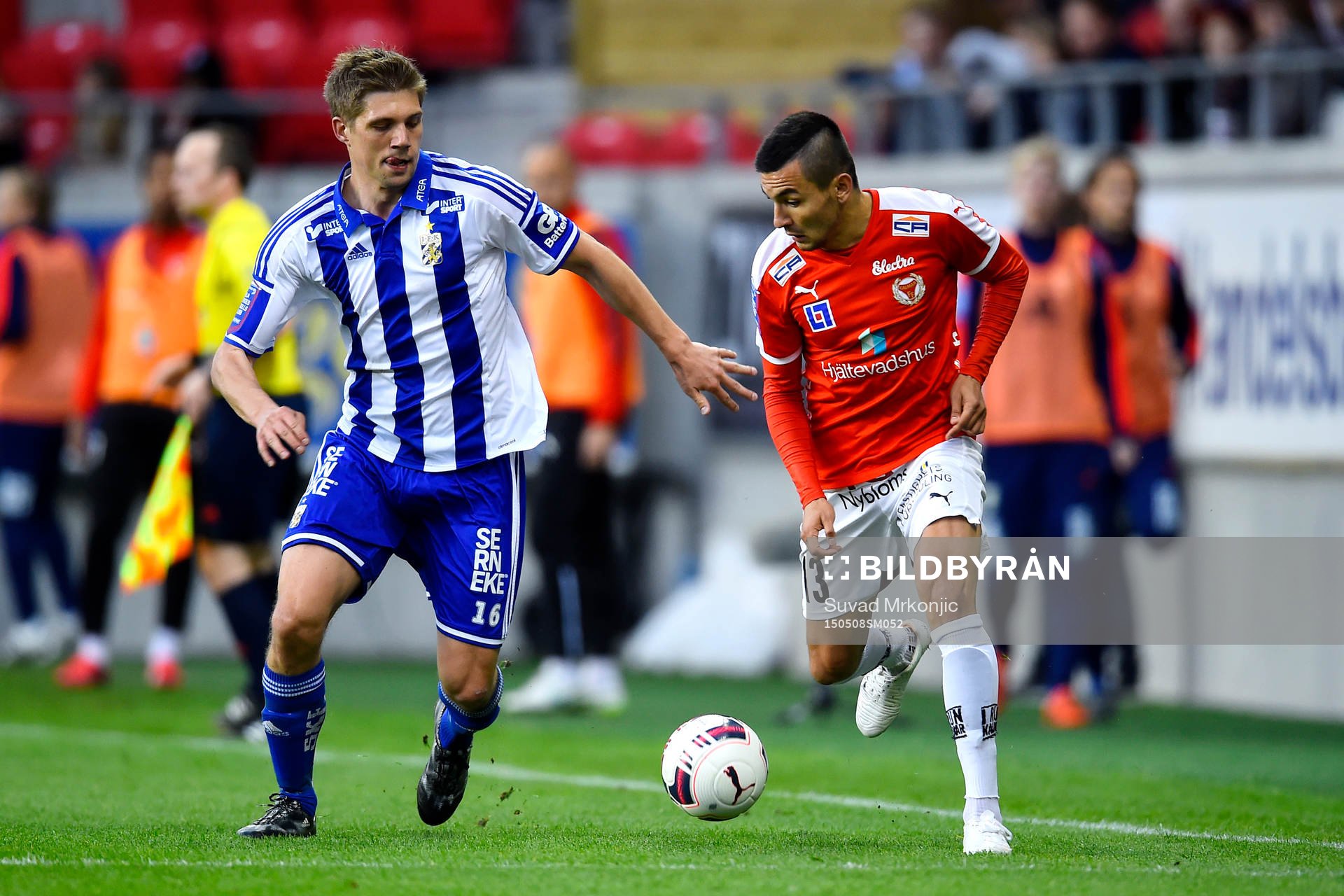 IFK Göteborgs Mikael Boman och Kalmars Emin Nouri