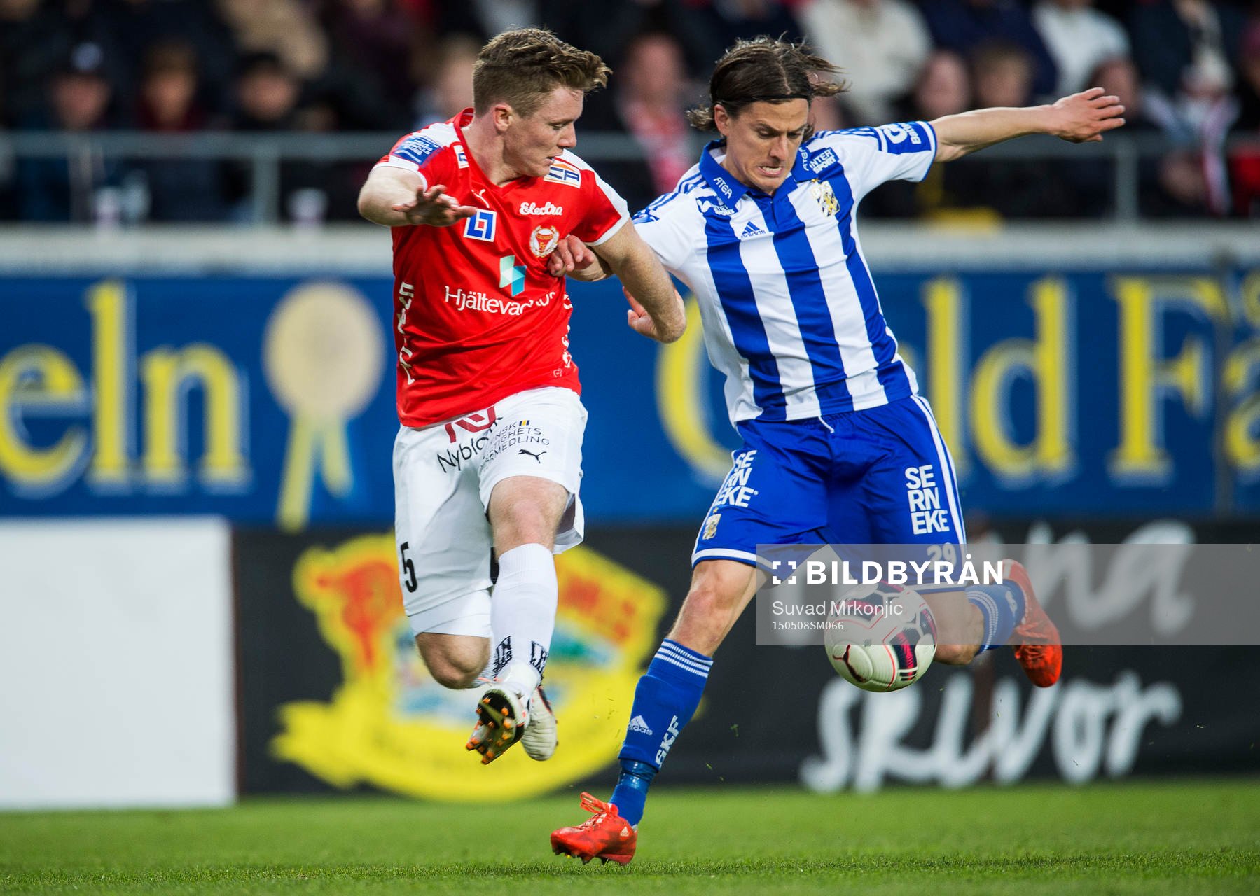 Kalmars Victor Agardius och IFK Göteborgs Lasse Vibe