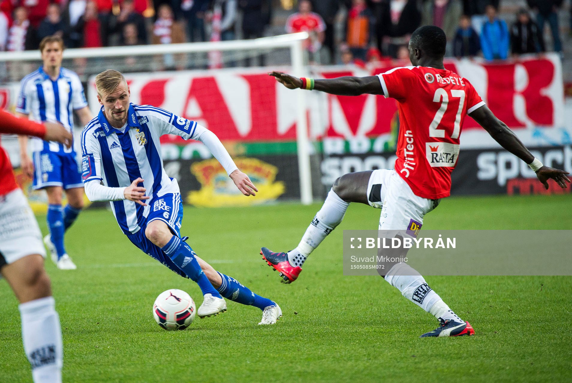 IFK Göteborgs Sebastian Eriksson och Kalmars Papa Alioune