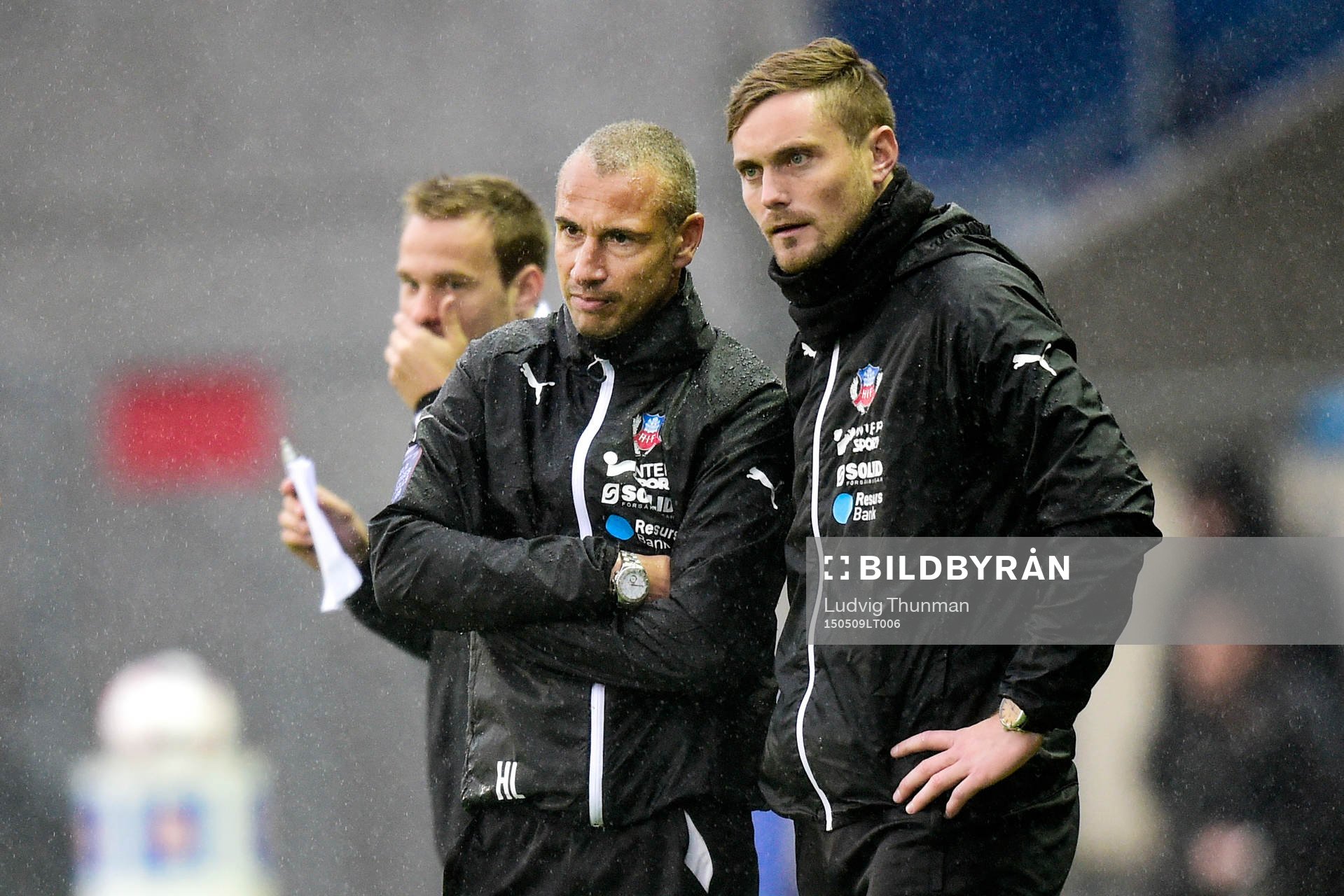Helsingborgs manager Henrik Larsson och assisterande