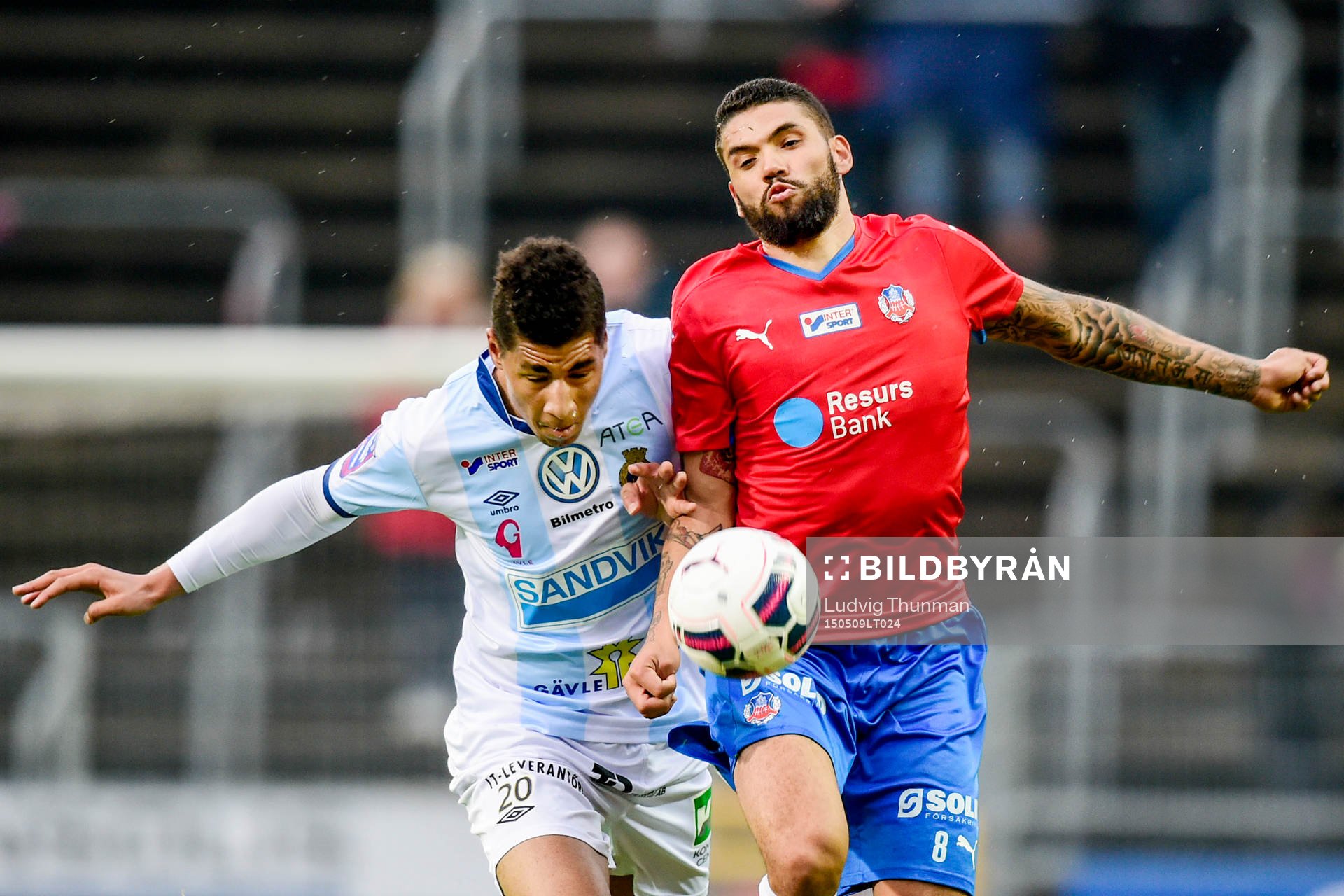 Gefles Emil Bellander och Helsingborgs Victor Palsson