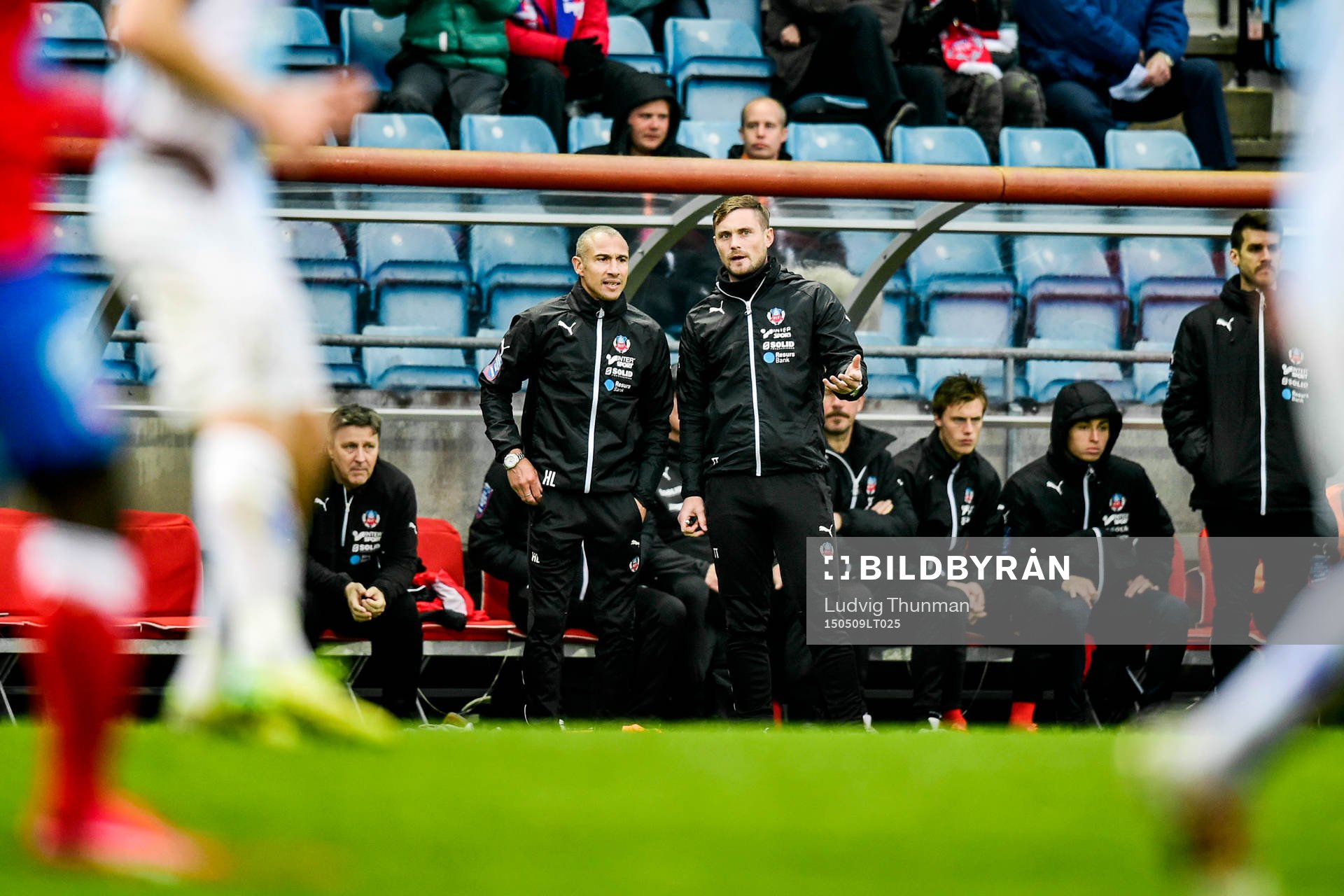 Helsingborgs manager Henrik Larsson och assisterande