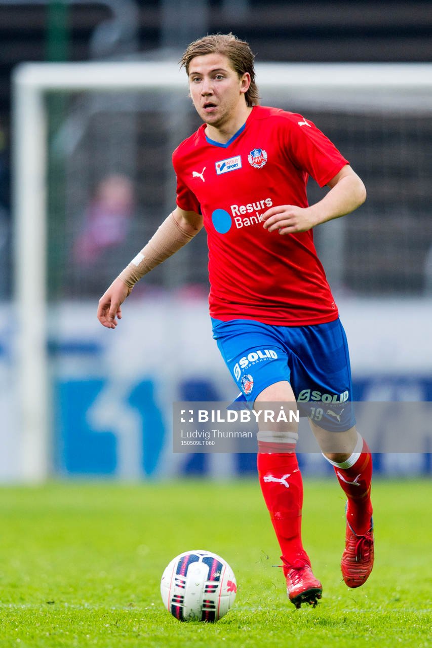 Helsingborgs Darijan Bojanic under fotbollsmatchen i Allsvenskan mellan Helsingborg och Gefle den 9 maj 2015 i Helsingborg. 