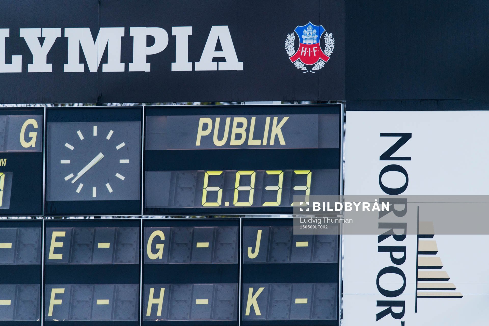 6833 åskådare kom till fotbollsmatchen i Allsvenskan