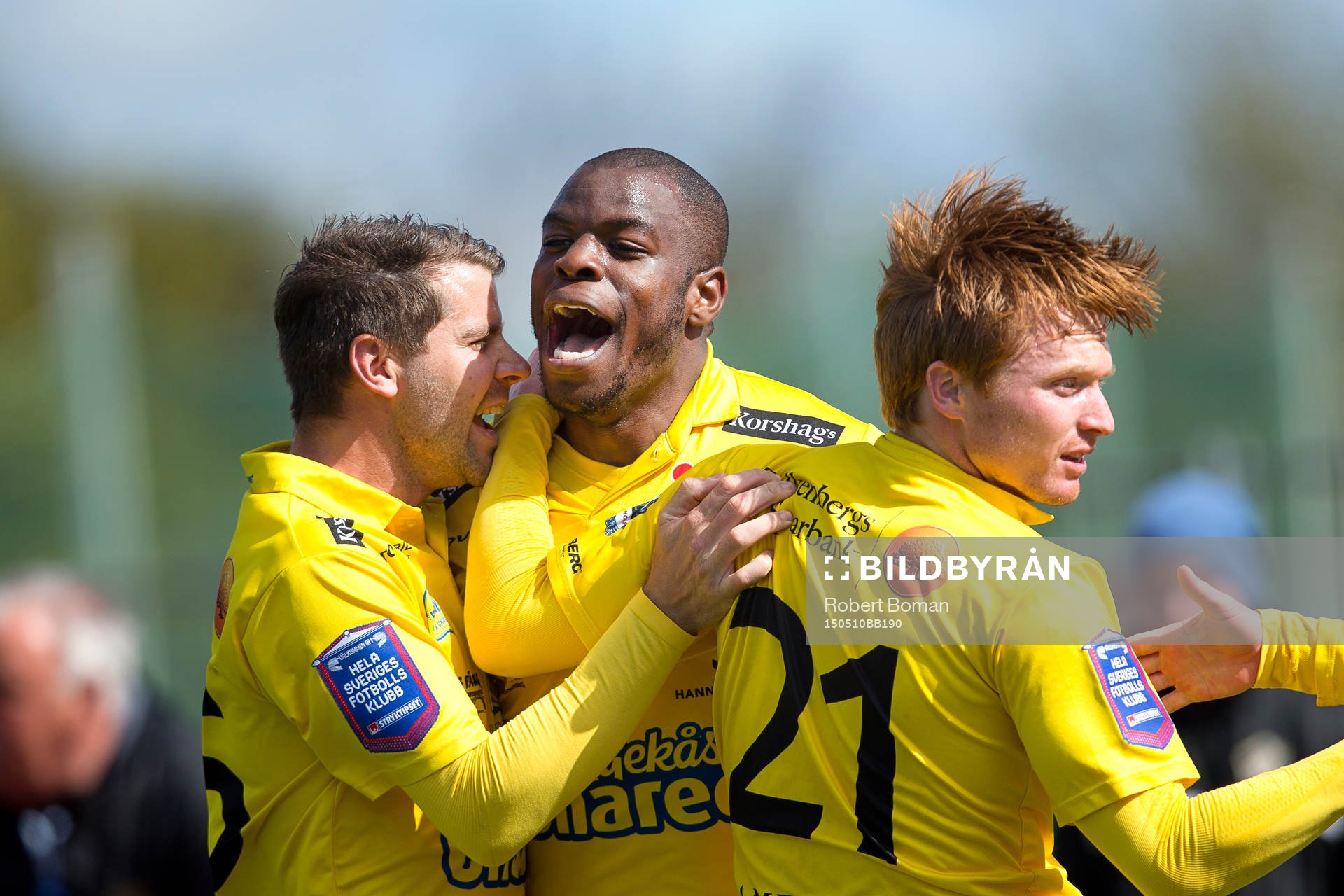 Falkenbergs Stefan Rodevåg och Hakeem Araba och Dan Keat