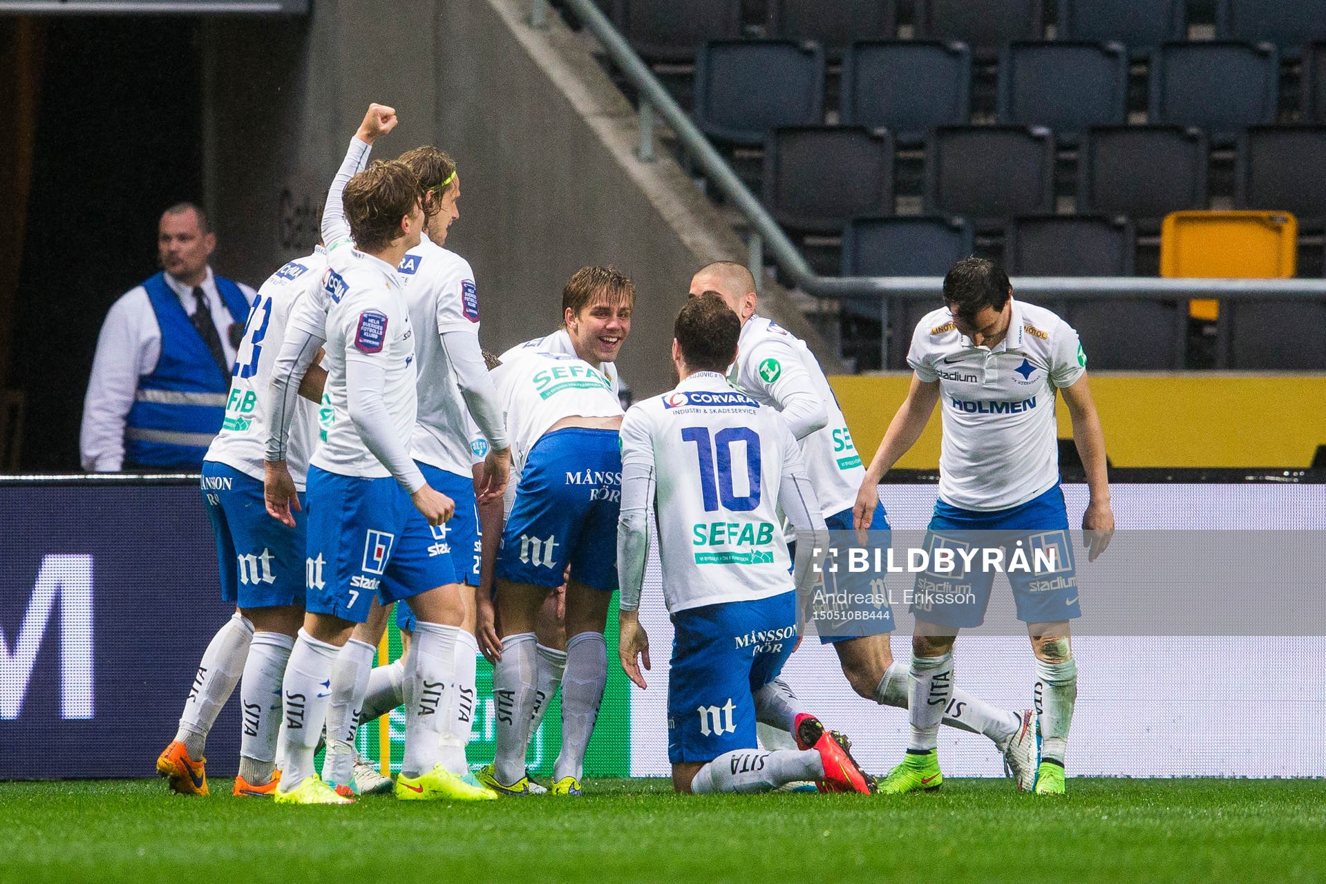 Norrköpings spelare jublar