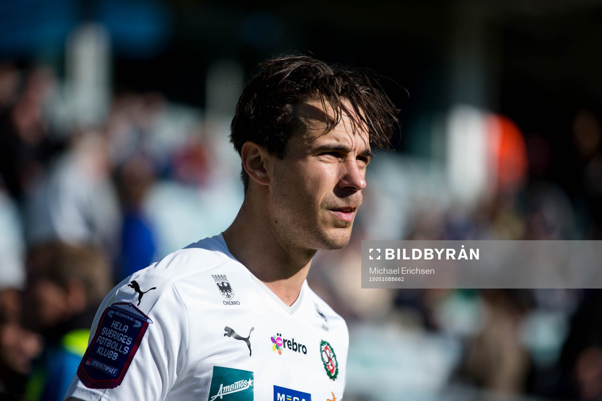 Örebros Nordin Gerzic innan fotbollsmatchen i Allsvenskan