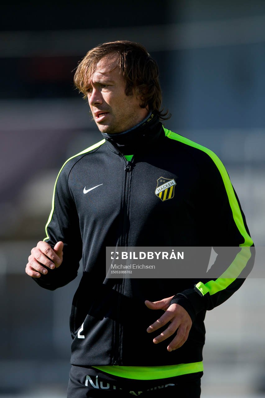 Häckens Diego Lugano innan fotbollsmatchen i Allsvenskan