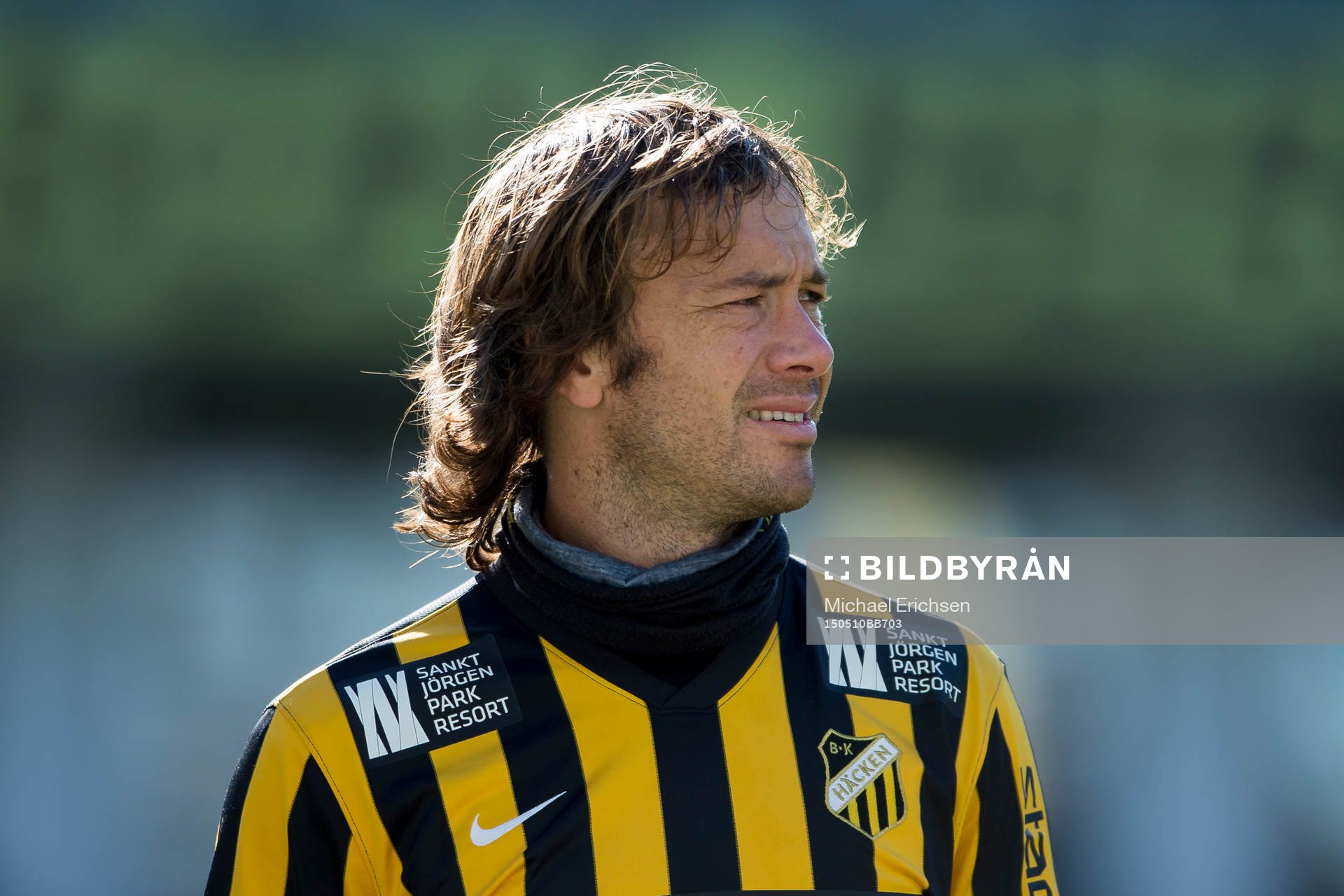 Häckens Diego Lugano innan fotbollsmatchen i Allsvenskan