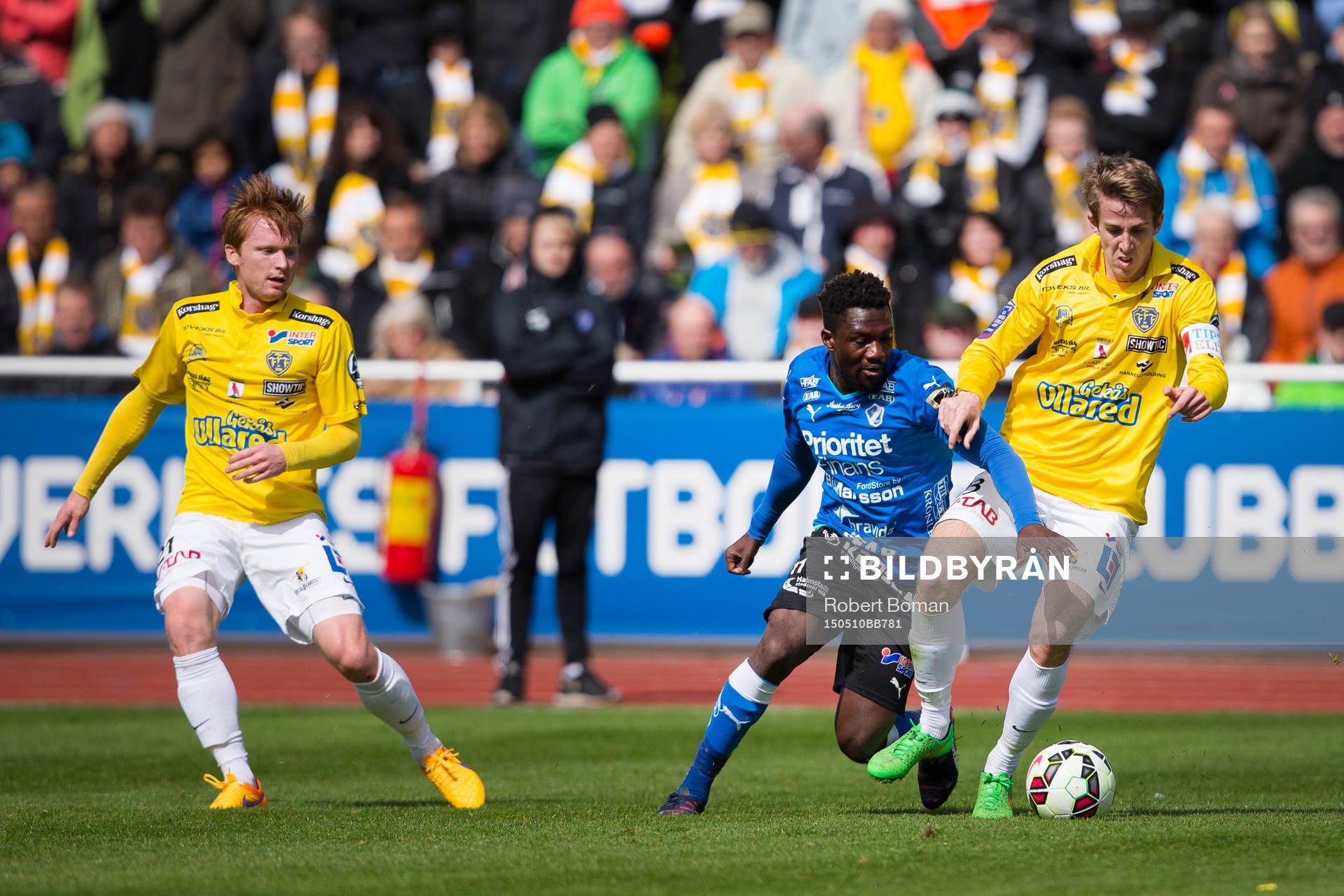 Falkenbergs Dan Keat och Halmstads King Osei Gyan och