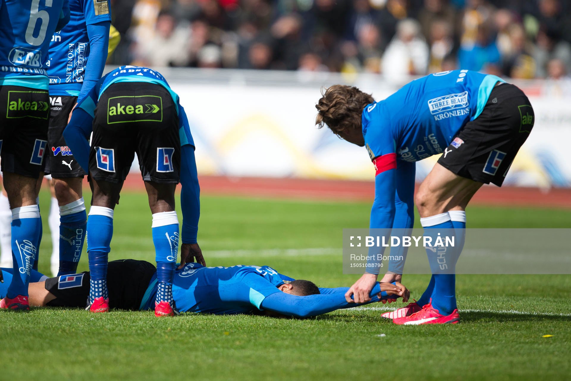 under fotbollsmatchen i Allsvenskan mellan Falkenbergs FF