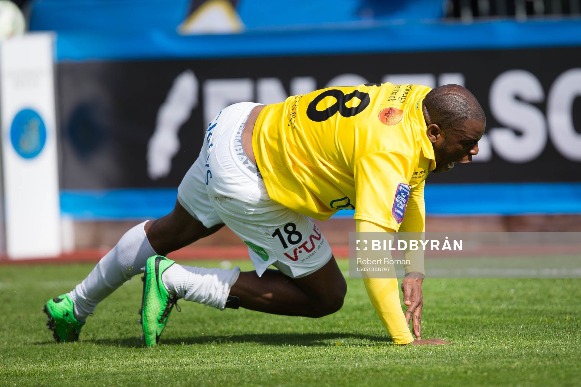 Falkenbergs Hakeem Araba har precis gjort 1-0