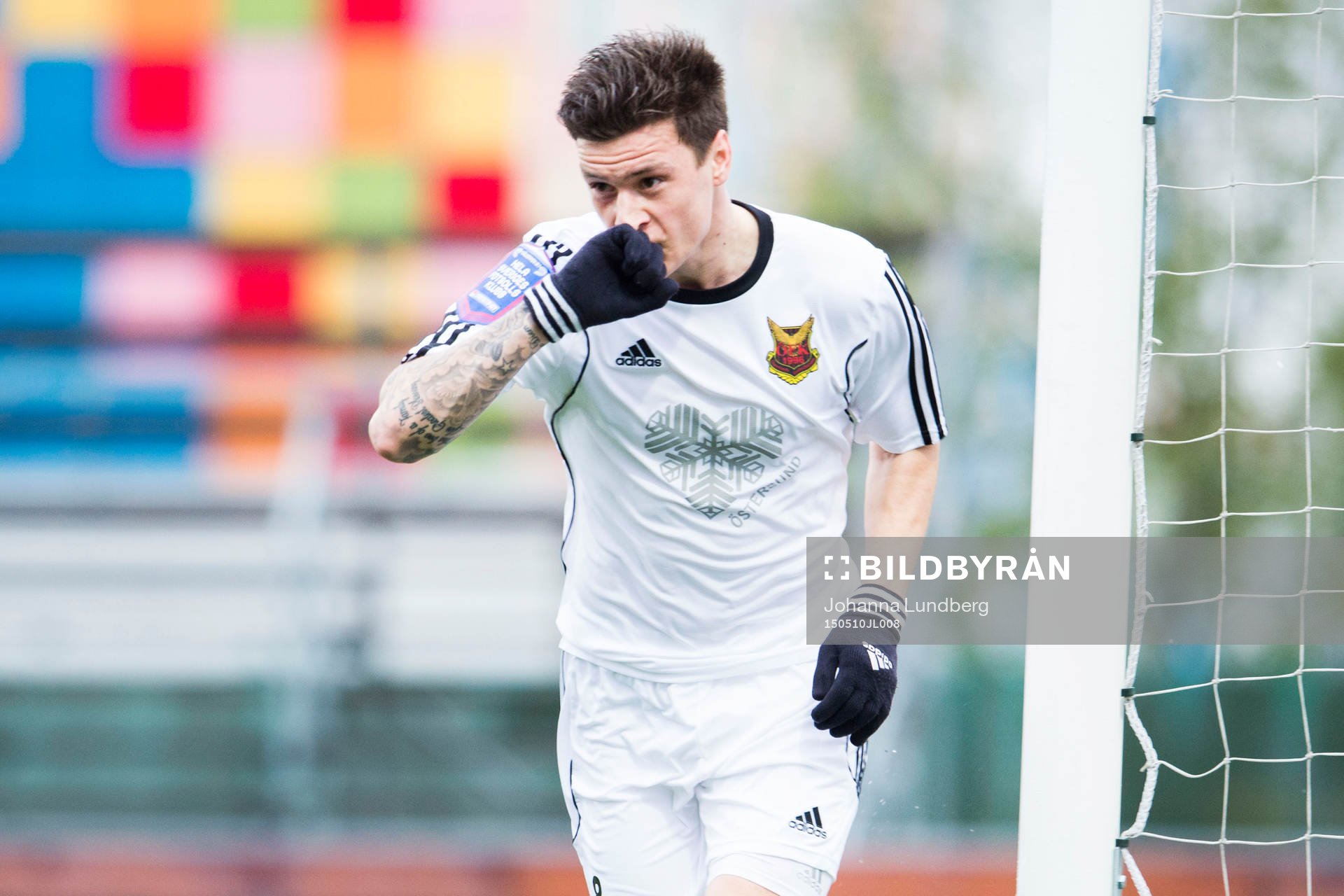 Östersunds Jamie Hopcutt jublar