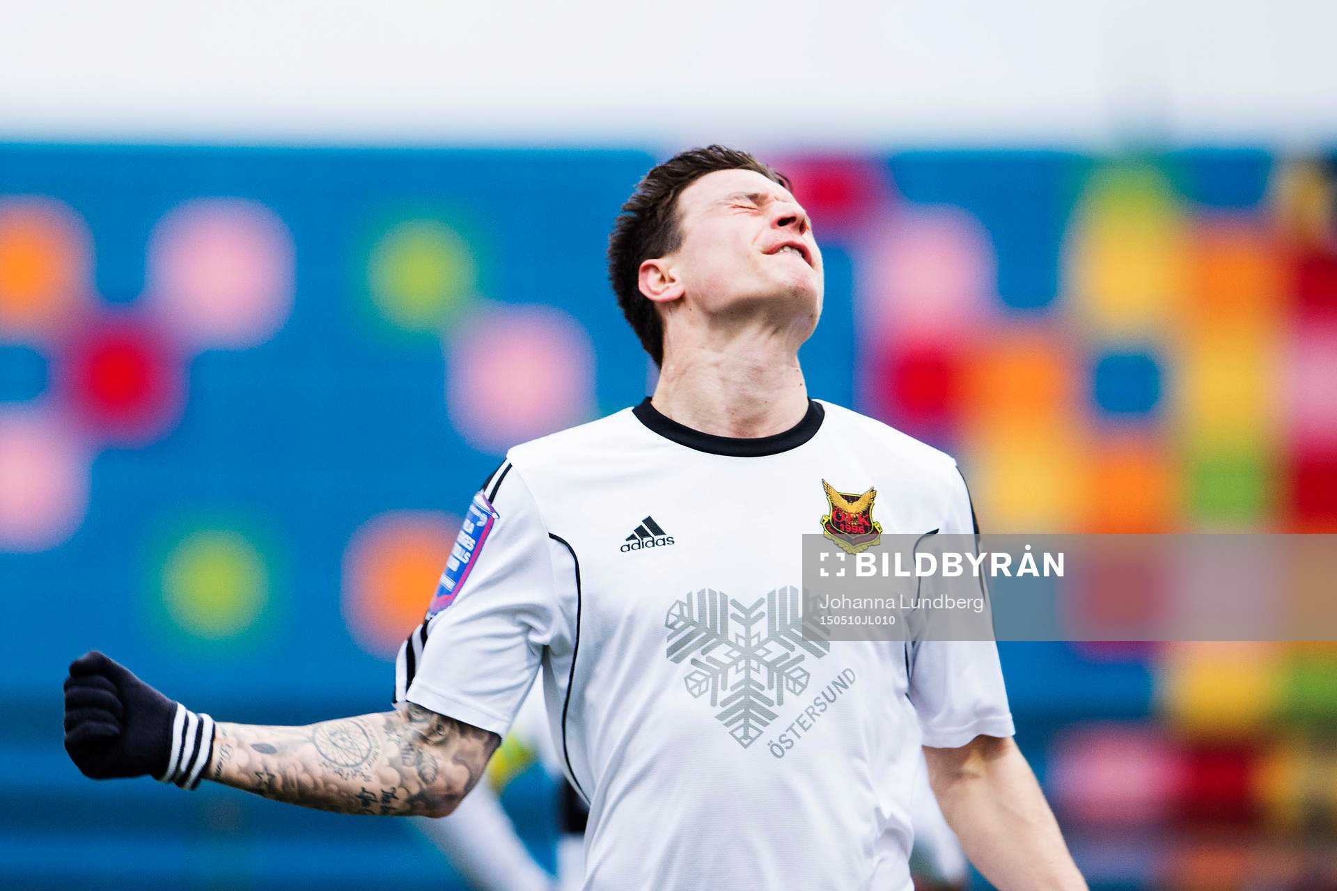 Östersunds Jamie Hopcutt jublar