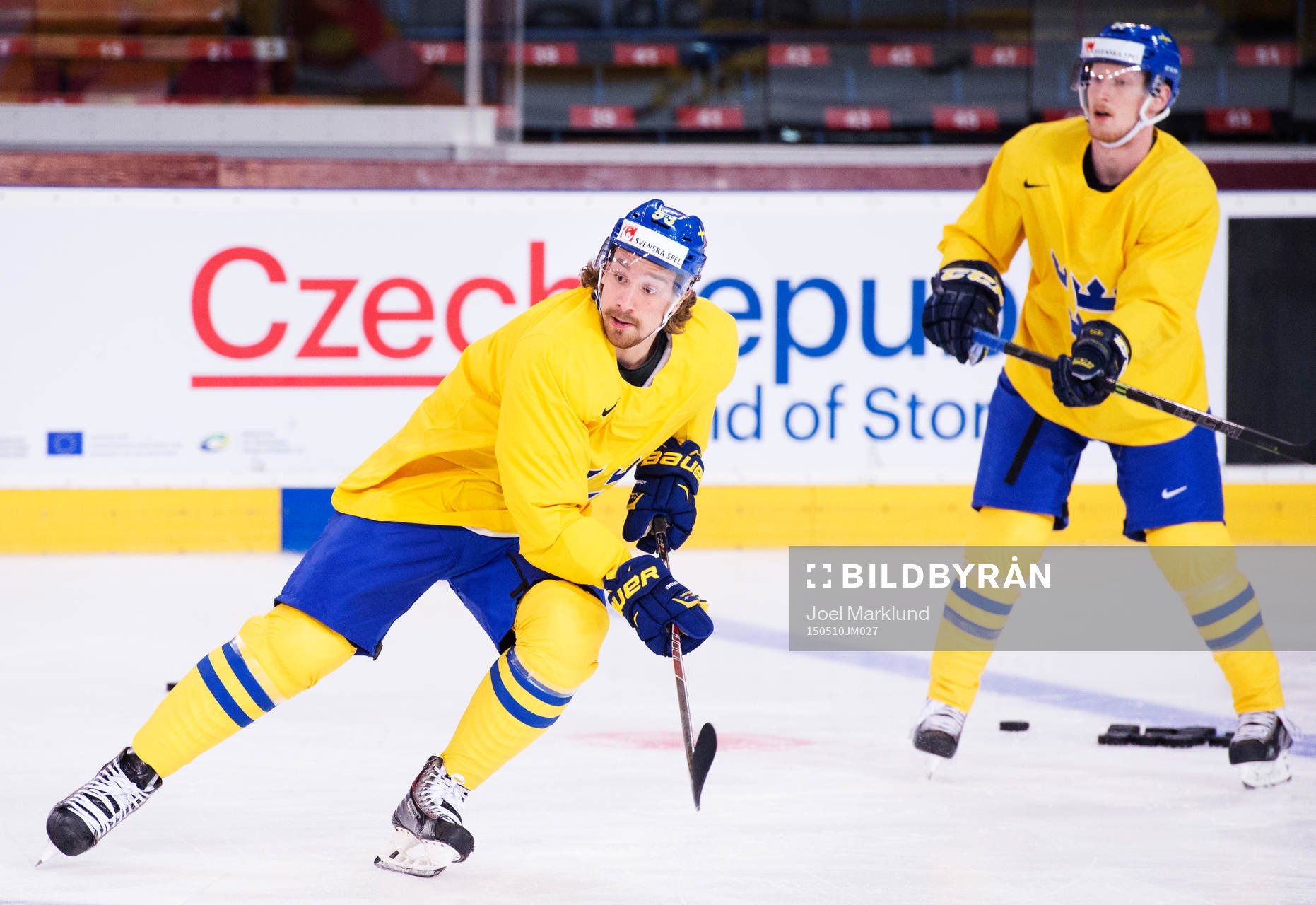 Andreas Thuresson på Sveriges ishockeylandslags träning