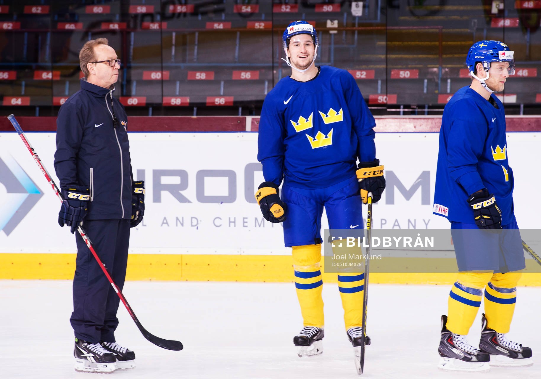 Förbundskapten Pär Mårts, Filip Forsberg och Oscar